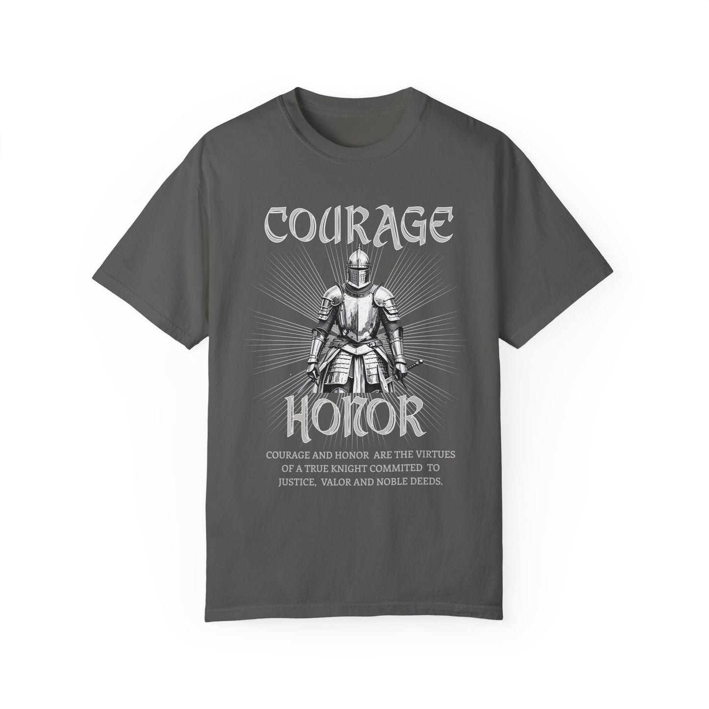 Medieval Knight Courage and Honor T-shirt Renfaire Renaissance Fair Comfortable Festival Tee Perfect Gift for History Lovers Ren-faire Gift T-Shirt Printify Pepper S