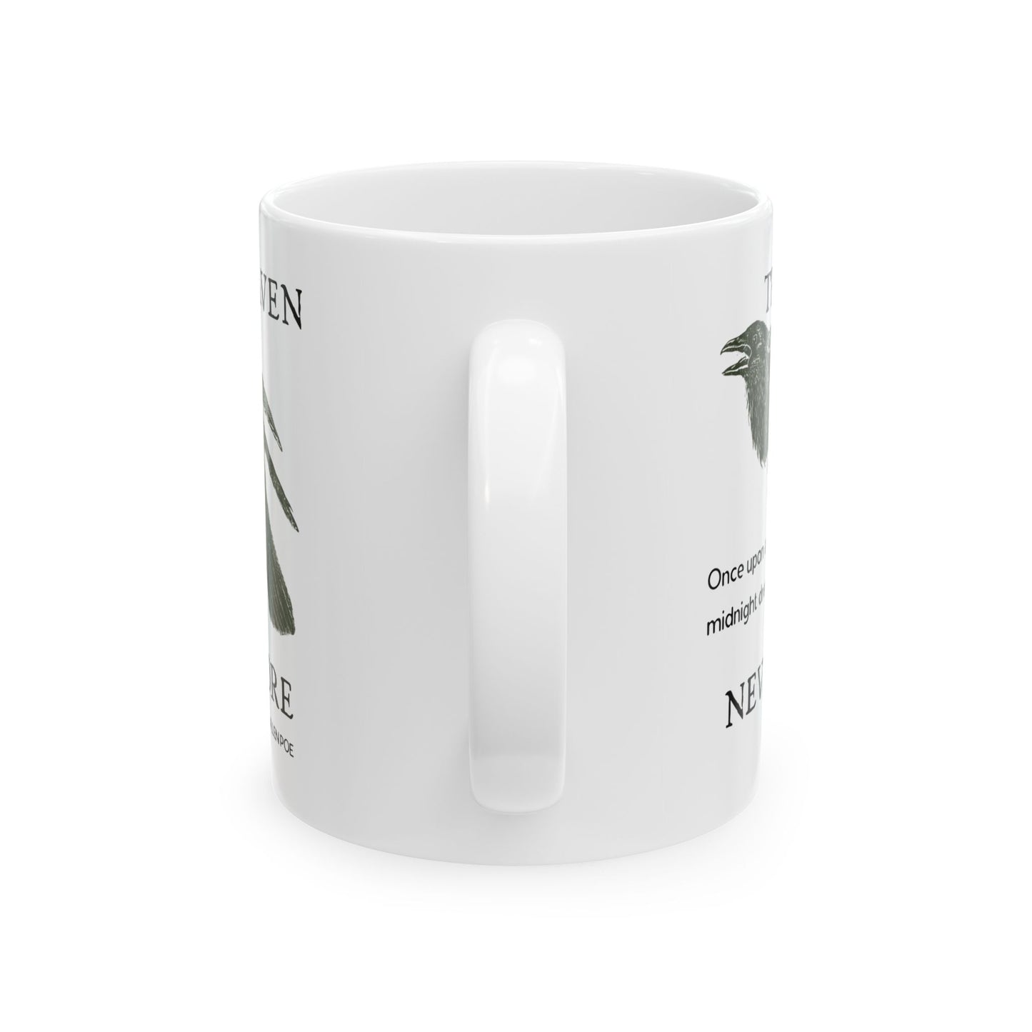 Halloween Vintage The Raven Coffee Mug, Spooky Season Mug, Edgar Allen Poe, Nevermore, Gothic, Dark Academia Coffee Mug, Book Lover Gift Mug Printify