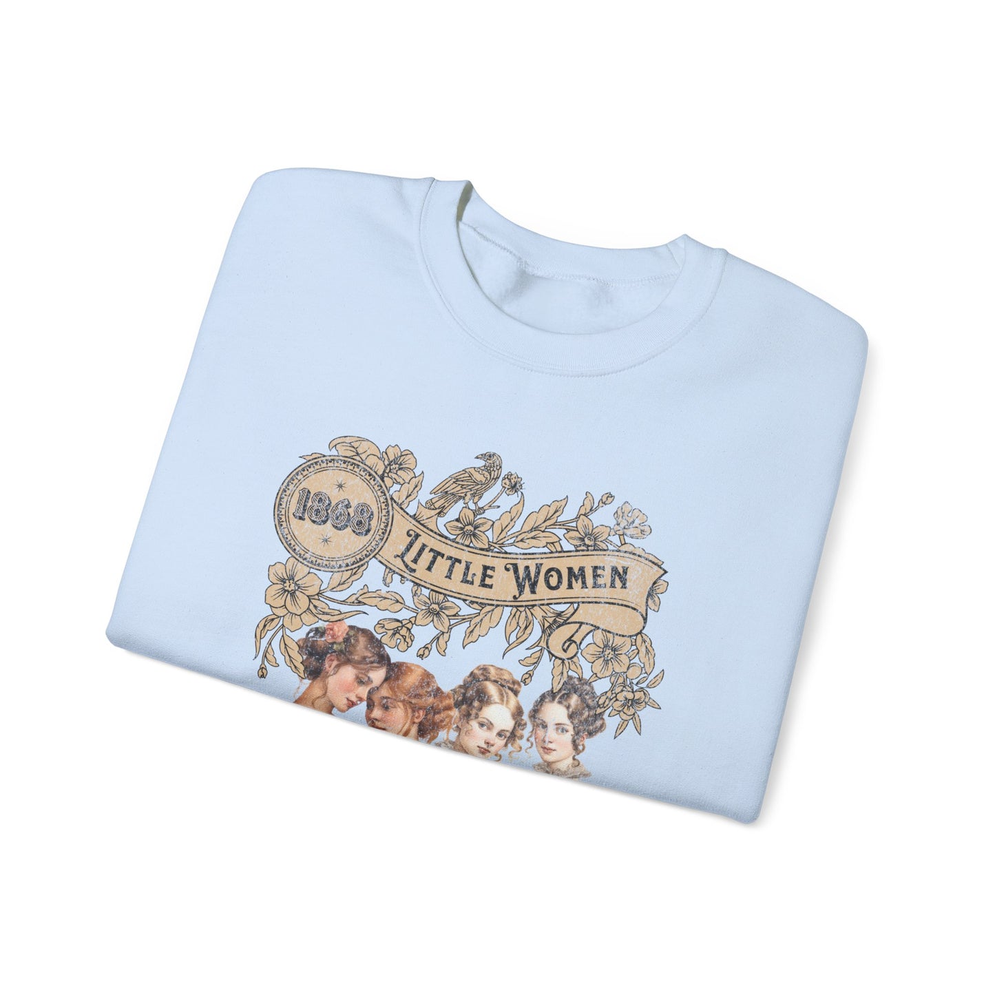 Little Women Sweatshirt, Louisa May Alcott Historical Romance Sweater, Bookish Literary Fan Art Gift, Gift for Her, Bookclub Crewneck Shirt Sweatshirt Printify