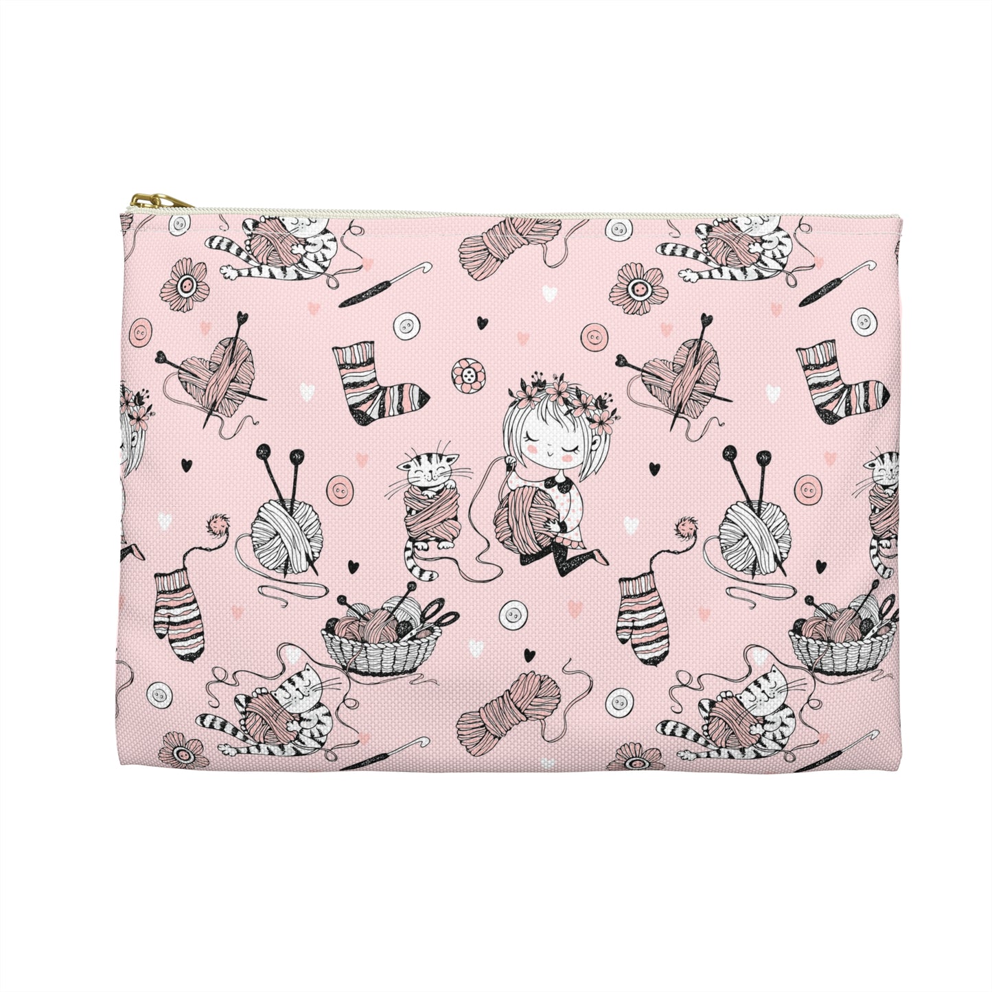 Crochet, Knitting or Crafting Accessory Pouch, Crochet Gift, Knitting Gift, Craft Organization or Storage Bag or Pouch. Bags Printify