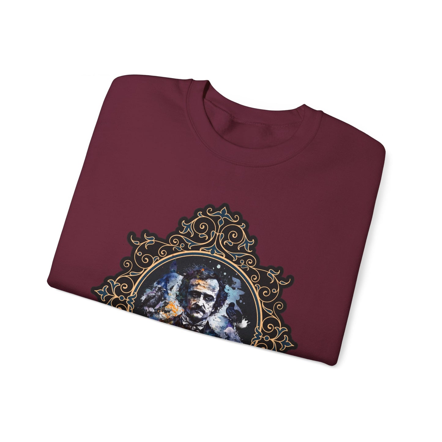 Edgar Allan Poe, Poet, Poetry Lover Sweatshirt, Book Lover, Halloween, Haunting Gothic Gift, Light, Dark Academia, Horror Movie Sweater Sweatshirt Printify