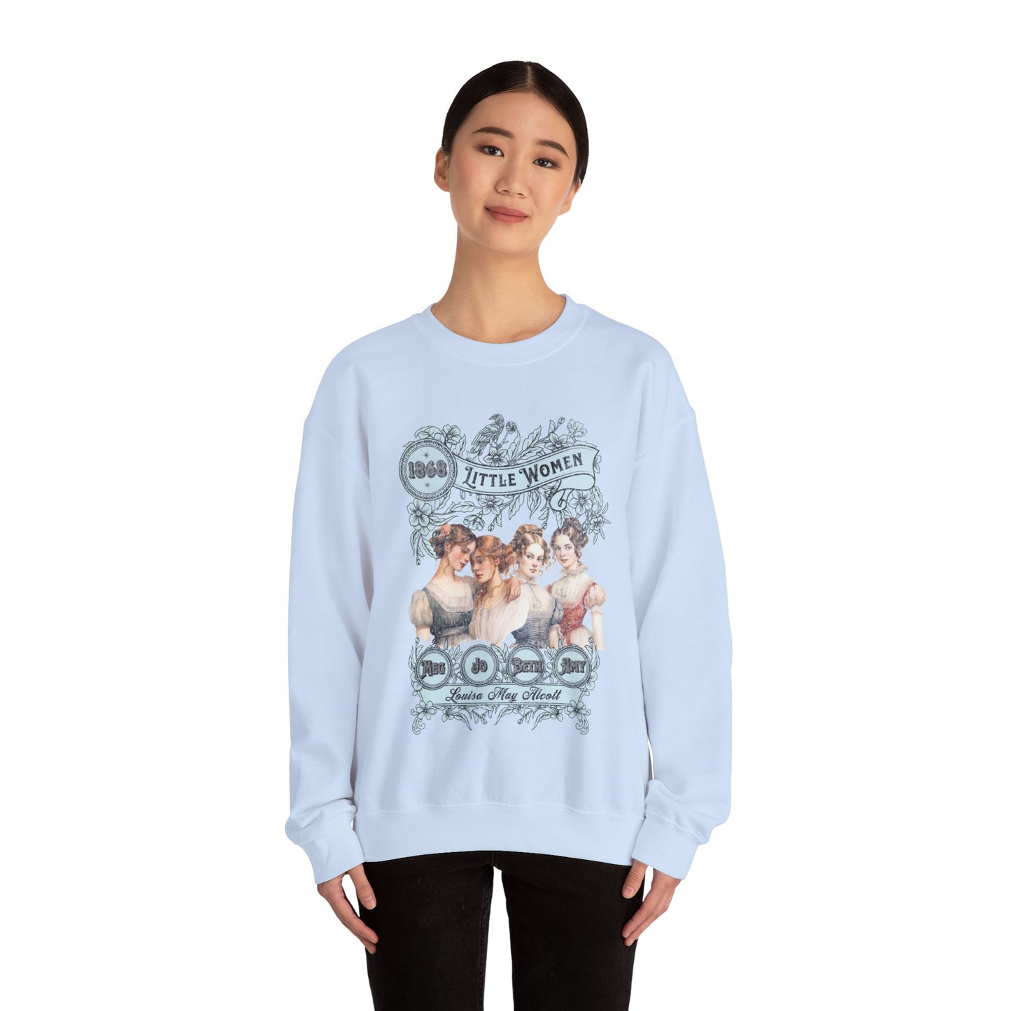 Little Women Sweatshirt, Louisa May Alcott Historical Romance Sweater, Bookish Literary Fan Art Gift, Gift for Her, Bookclub Crewneck Shirt Sweatshirt Printify