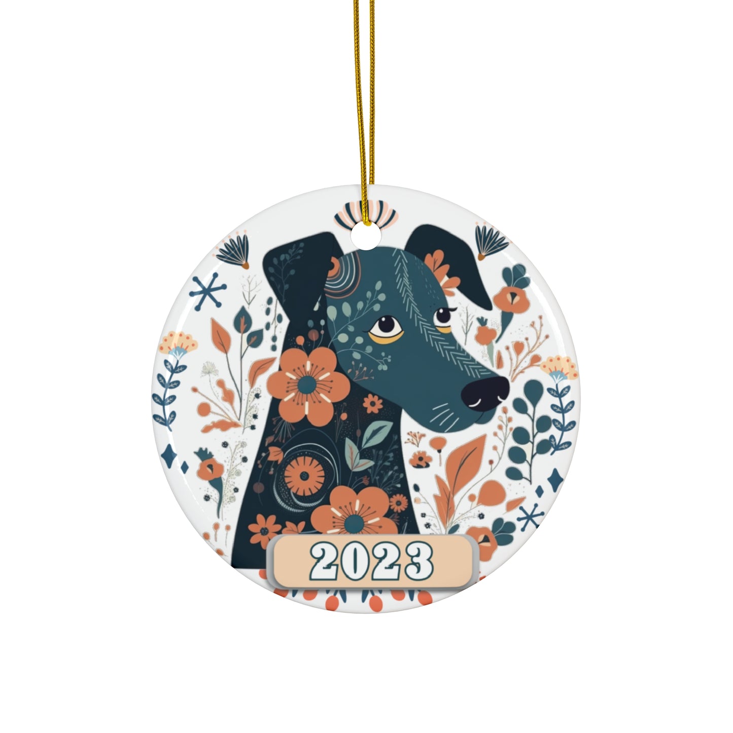 Christmas 2023 Ornament, Scandinavian, Swedish Dog Decor, Holiday Gift Idea, Heirloom Keepsake, Host Gift Exchange, Family Xmas Tree Bauble Home Decor Printify Circle One Size