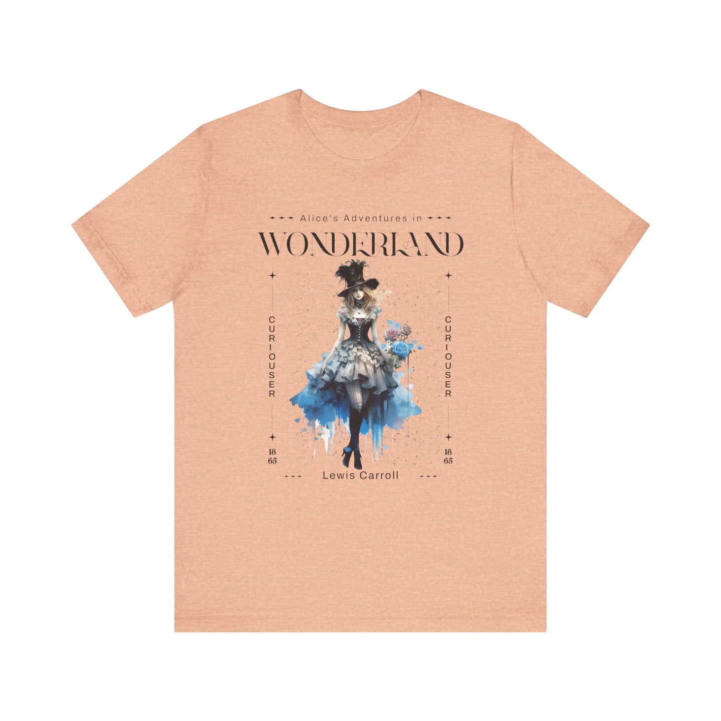 3001 Unisex Jersey Short Sleeve Tee Alice in Wonderland T-Shirt Printify Heather Peach S