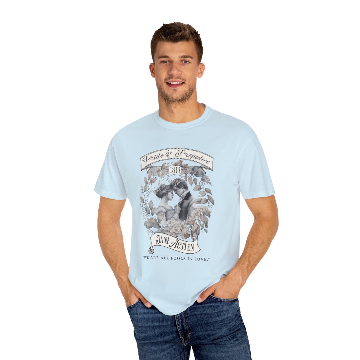 Pride and Prejudice T-Shirt Jane Austen Historical Romance Reader T-Shirt Printify
