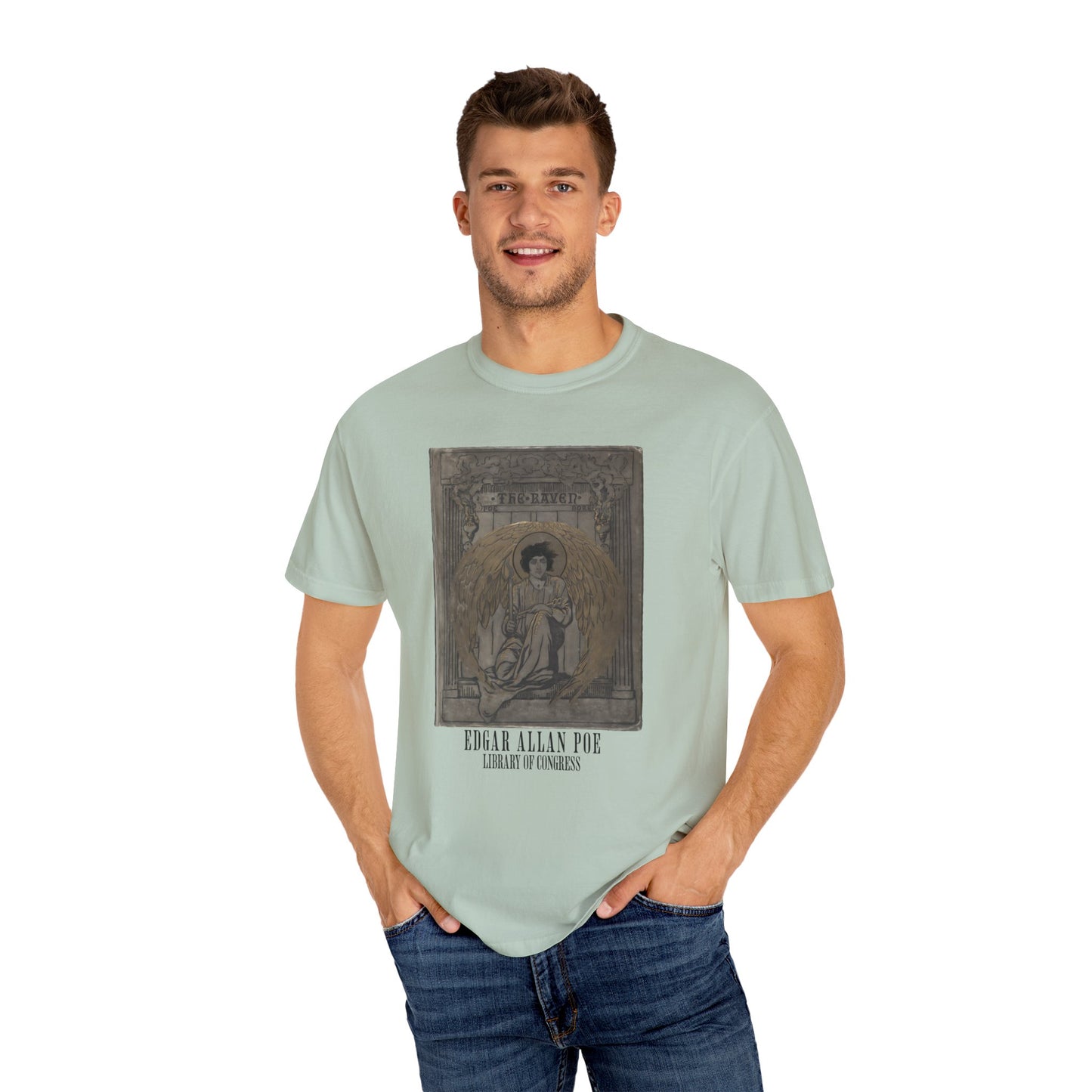 Edgar Allan Poe T-Shirt The Raven First Edition Gift For Poe Lovers Literary Shirt Nevermore Darkness There Gothic Whimsigoth Dark Academia T-Shirt Printify