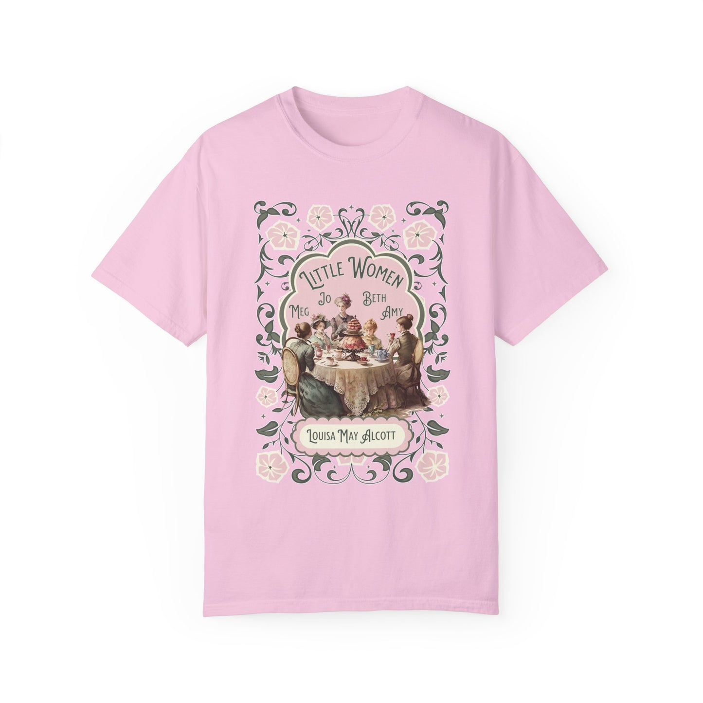 Little Women Comfort Colors T-Shirt, Louisa May Alcott Historical Romance, Bookish Literary Fan Art Tee Gift for Her Bookclub Crewneck Shirt T-Shirt Printify Blossom S