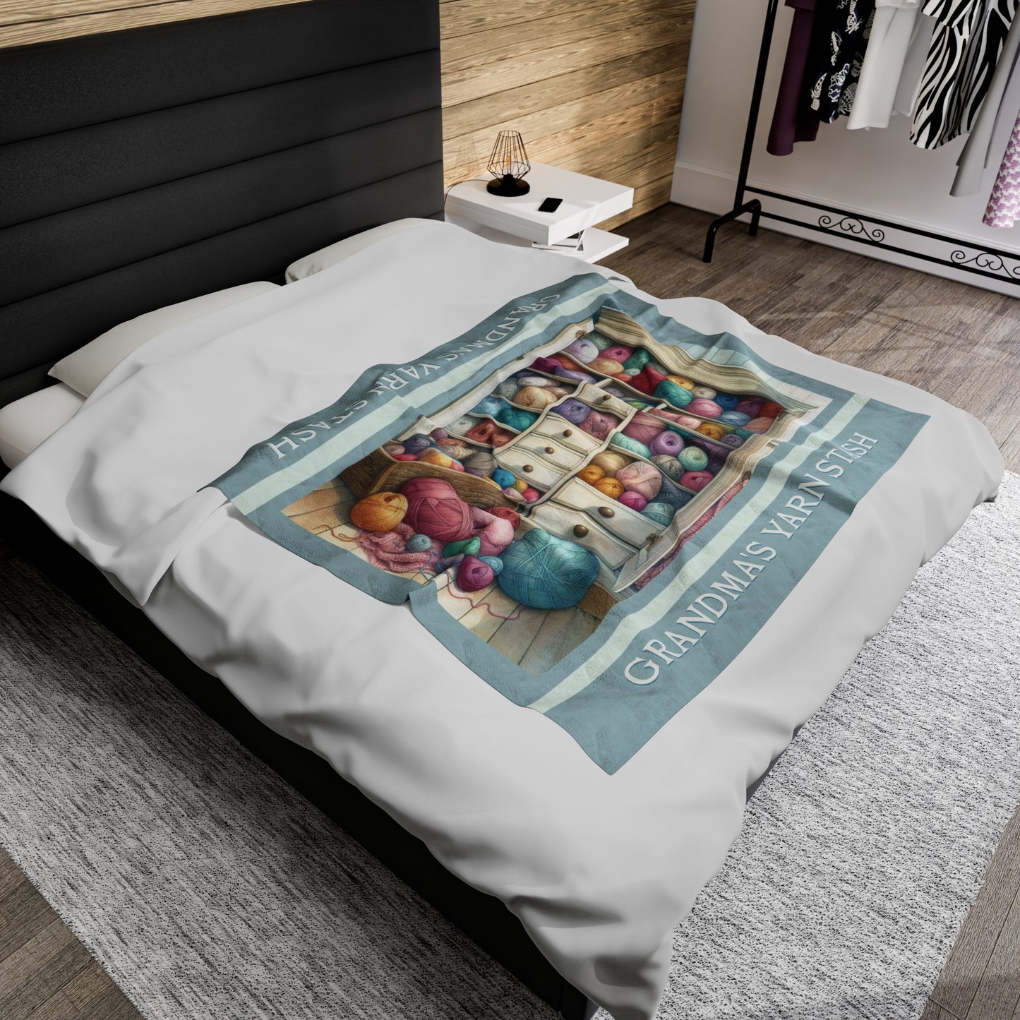 Yarn Blanket Velveteen Plush Blanket All Over Prints Printify