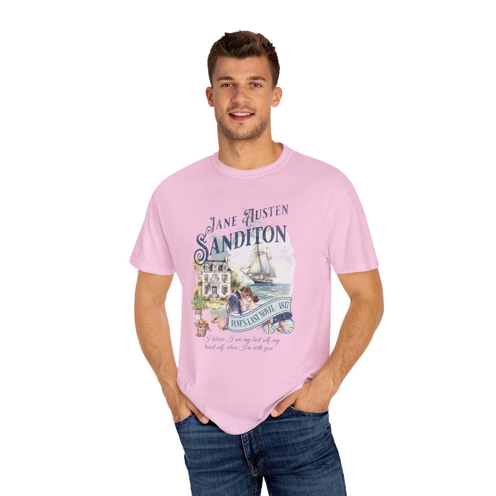Sanditon Jane Austen Fan T-Shirt Historical Romance Reader Gift T-Shirt Printify