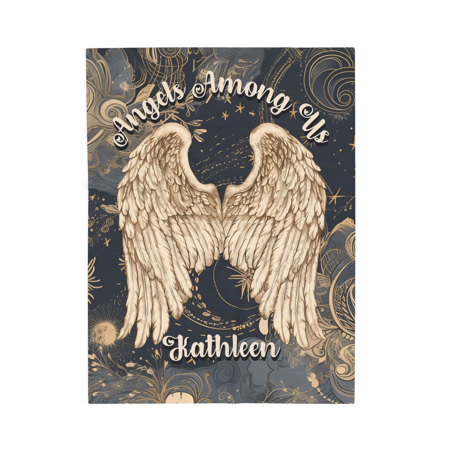 Custom Angel Wings Cuddle Plush Blanket Cozy Throw for Spiritual Gift for Birthday Christmas Gift for Mom or Best Girl Friends Angelic Love All Over Prints Printify 30" × 40"