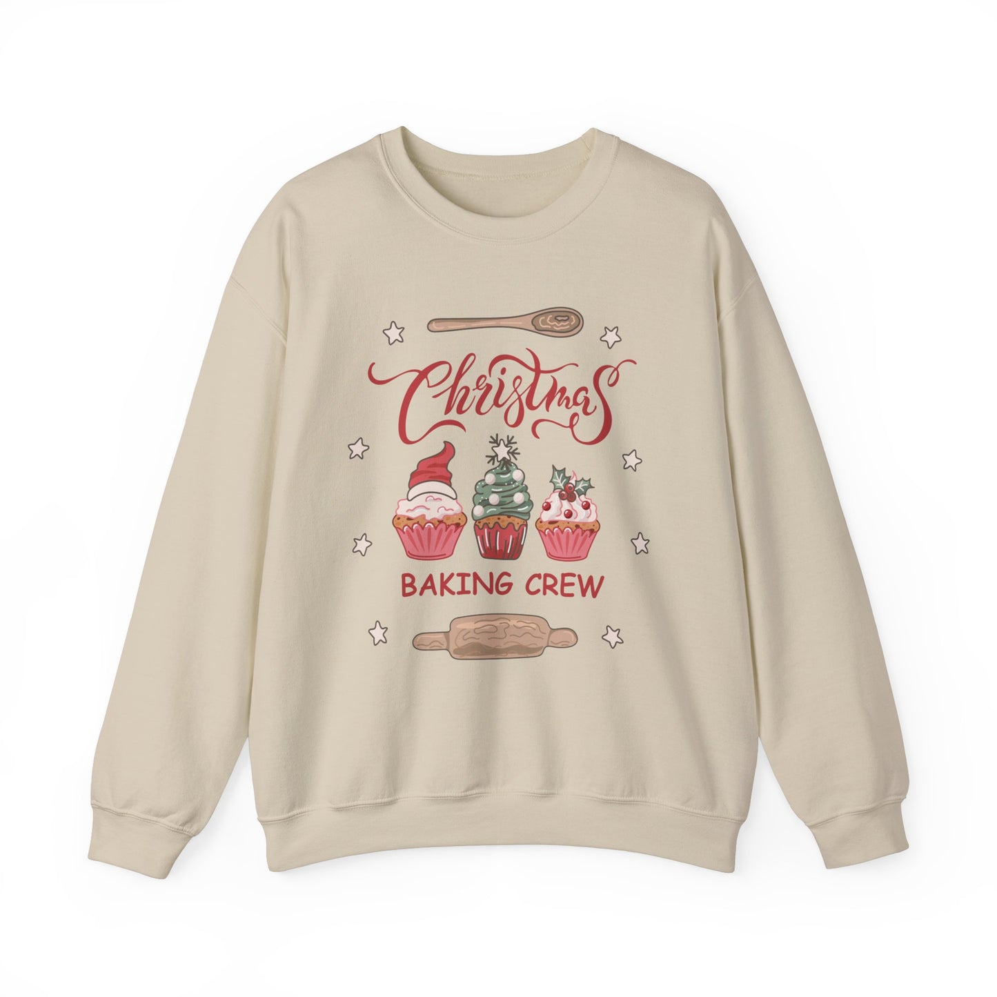 Christmas Baking Crew Sweatshirt, Family Christmas Baking Team Matching Sweater, Christmas Baking Christmas Shirts, Christmas Cookie Crew Sweatshirt Printify S Sand