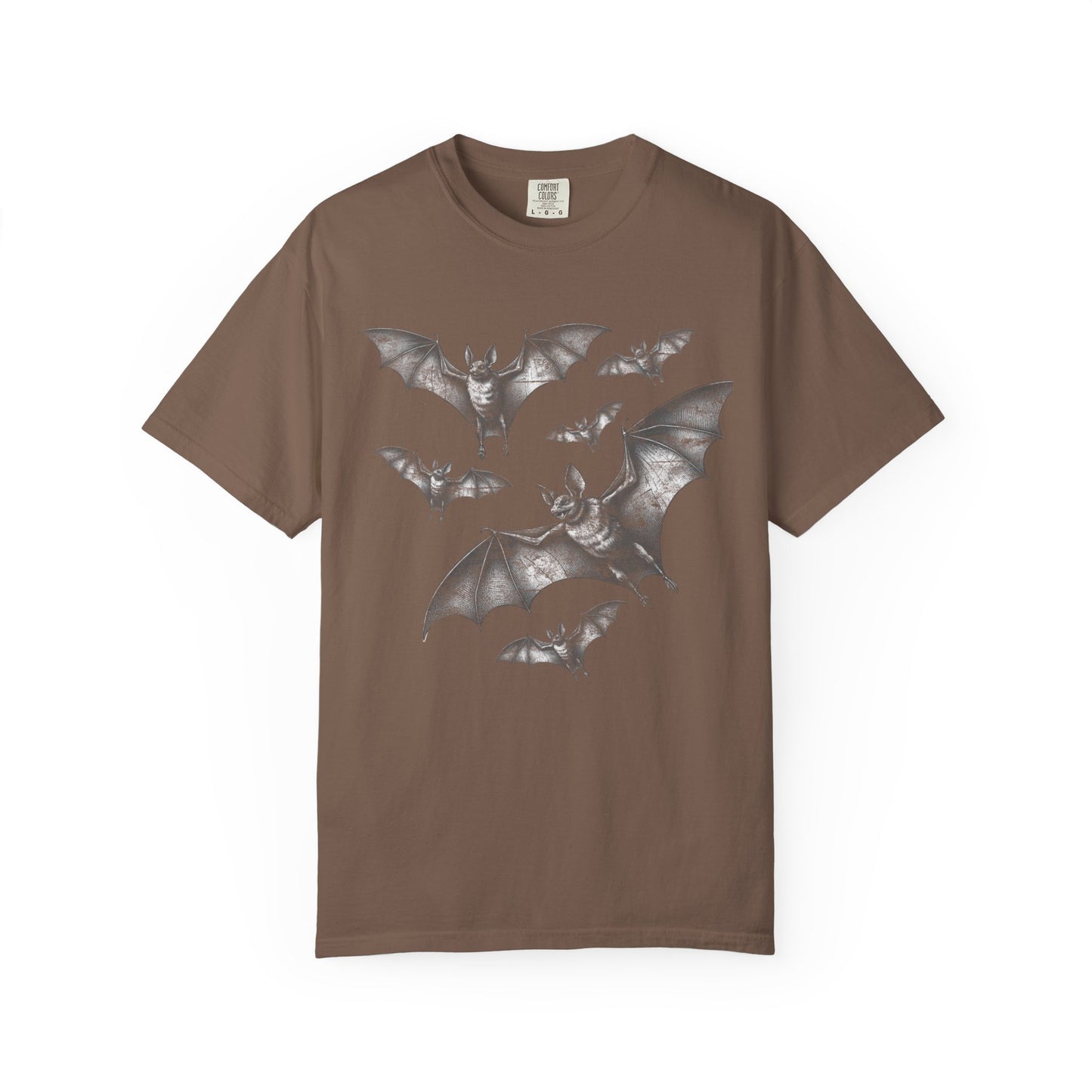 Bat Retro Goth TShirt Vintage Grunge Style Bat Shirt For Halloween Party Spooky Vibes Witchy Dark Academia Comfort Colors Oversized Shirt T-Shirt Printify