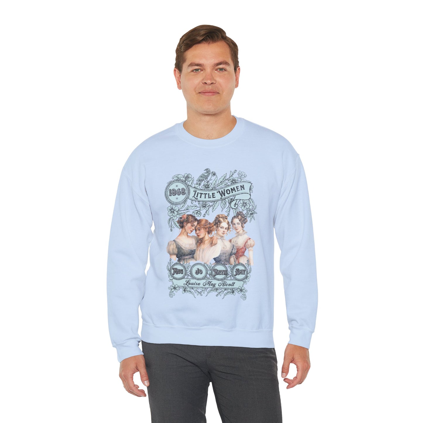 Little Women Sweatshirt, Louisa May Alcott Historical Romance Sweater, Bookish Literary Fan Art Gift, Gift for Her, Bookclub Crewneck Shirt Sweatshirt Printify