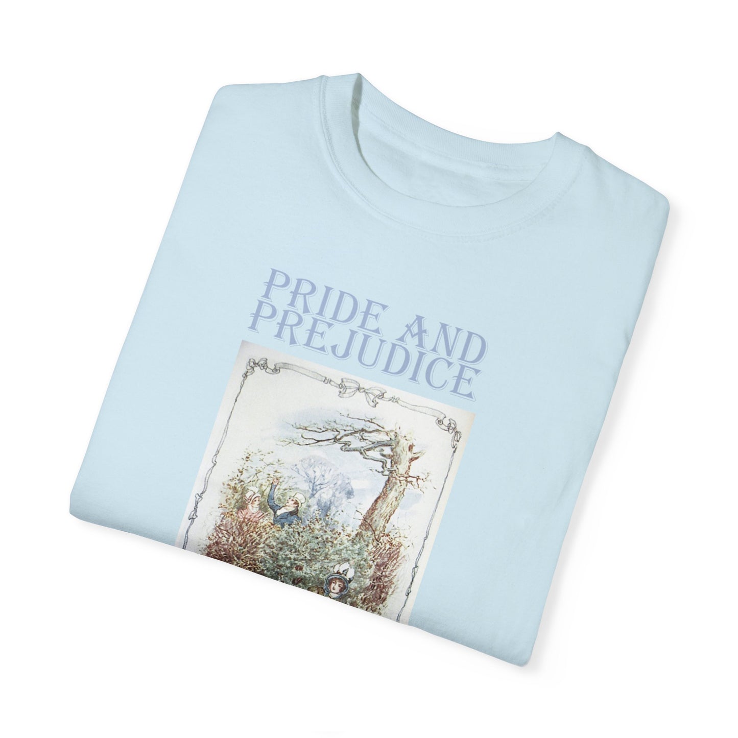 Jane Austen Comfort Colors TShirt, Pride & Prejudice Historical Romance, Bookish Literary Jane Austen Fan Art Gift for Her Bookclub Tee T-Shirt Printify