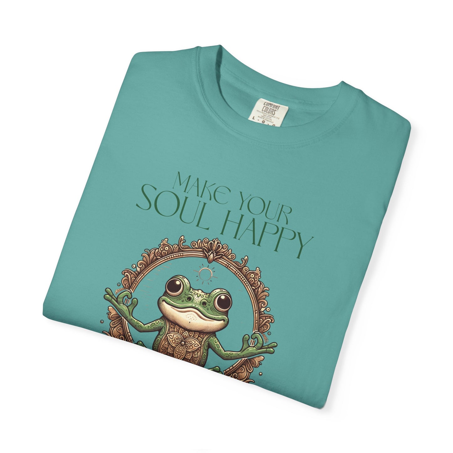 Green Yoga Frog Make Your Soul Happy Unisex T-Shirt, Casual Wear, Highlander Fan Gift,