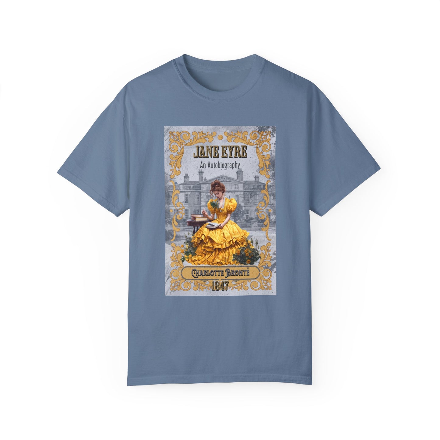 Jane Eyre T-shirt, Charlotte Brontë Historical Romance Comfort Colors Tee, Bookish Literary Brontë Sisters Fan Art Gift for Her, Bookclub T-Shirt Printify Blue Jean S