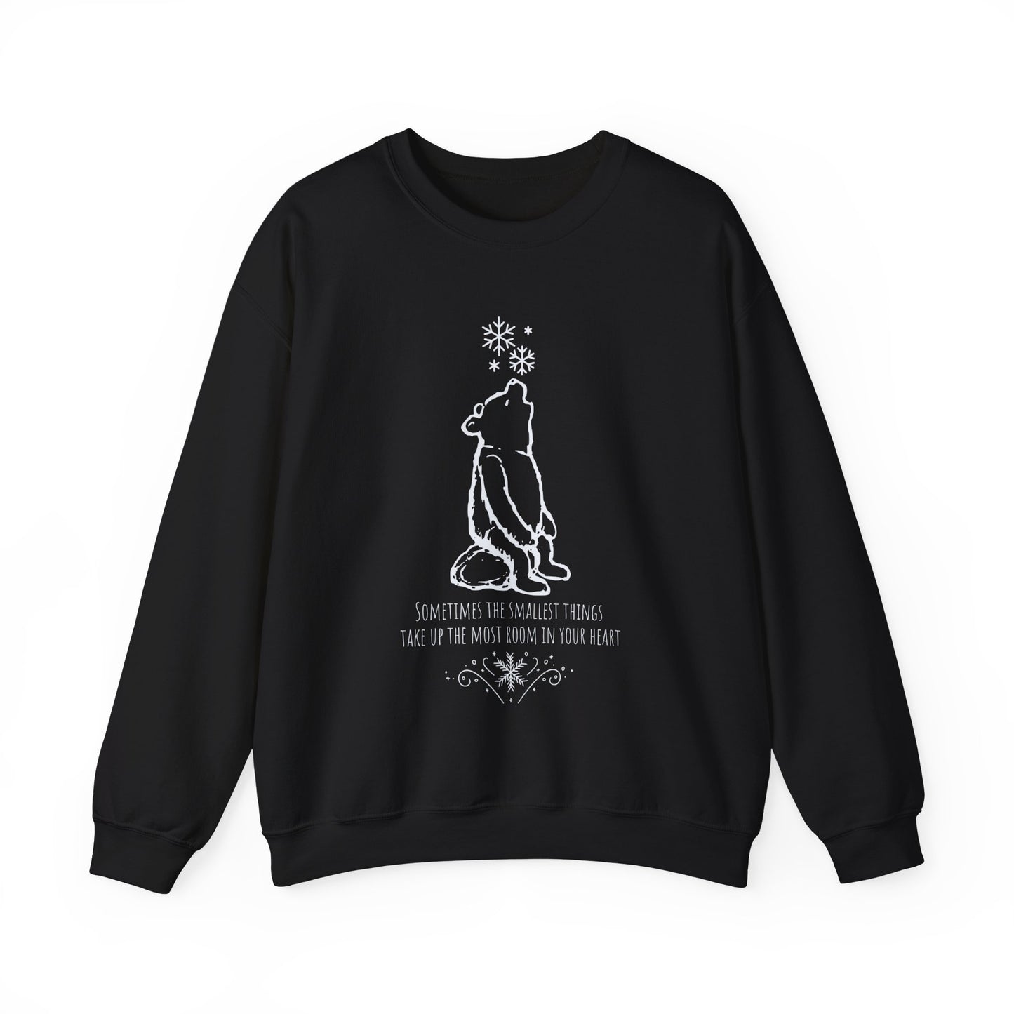 Winnie The Pooh Christmas Sweatshirt, Pooh Bear Holiday Sweater Family Matching Christmas Vacation Shirts, A.A. Milne Shirt Book Lover Gifts Sweatshirt Printify S Black