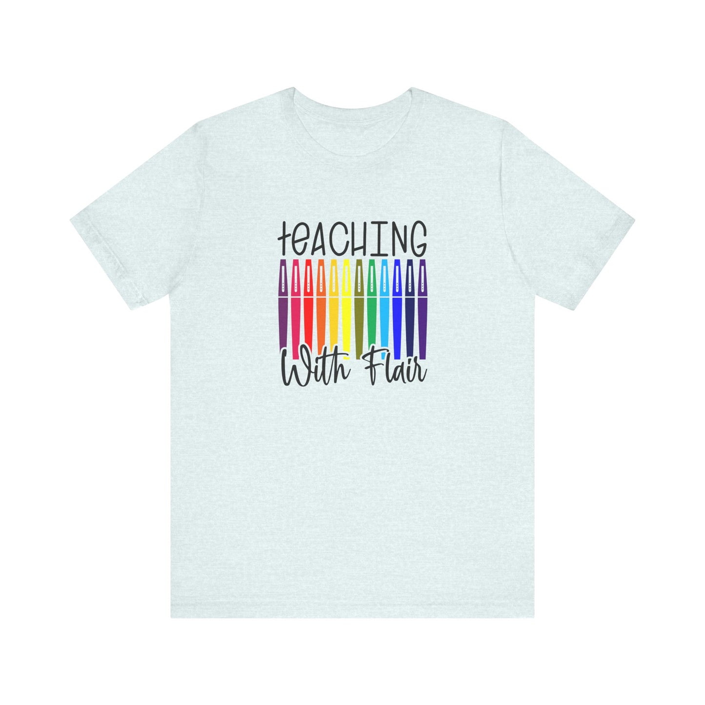 Cute Teacher TShirt Gift, Education Tee, Elementary School Teacher Appreciation, Funny Back To School Shirt, Teacher T-Shirt, Teacher Tee, T-Shirt Printify Heather Ice Blue XS