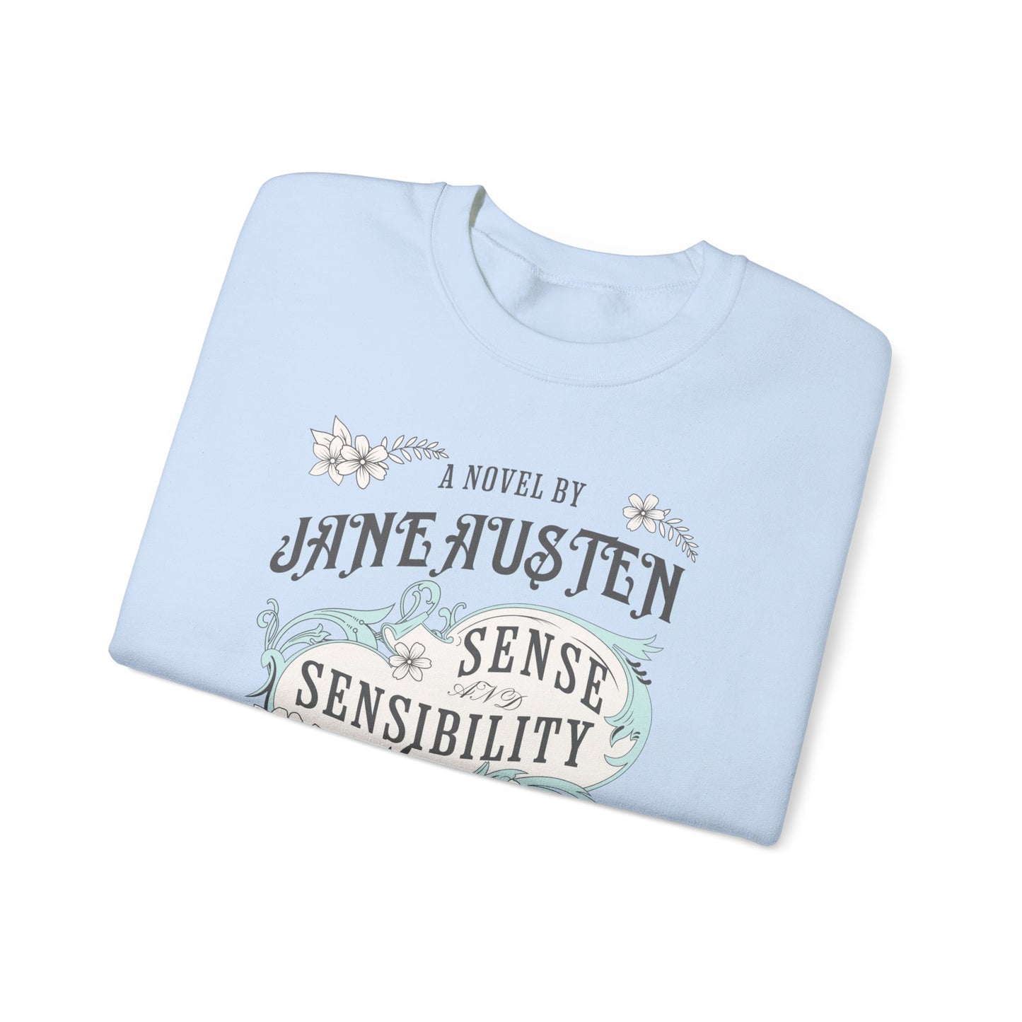 Jane Austen Sweatshirt, Sense & Sensibility Historical Romance Sweater, Bookish Literary Jane Austen Fan Art Gift, Gift for Her, Readers, Sweatshirt Printify