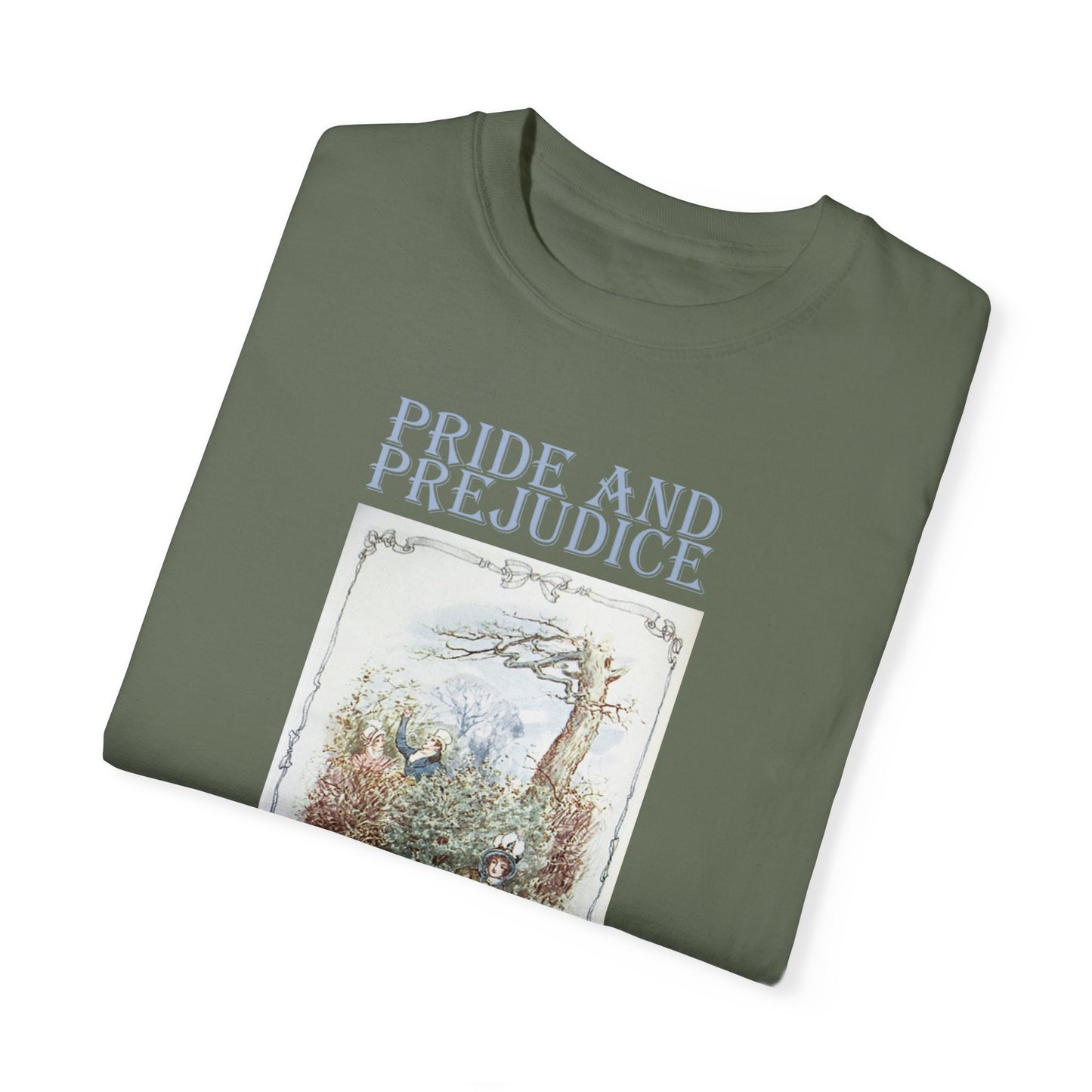 Jane Austen Comfort Colors TShirt, Pride & Prejudice Historical Romance, Bookish Literary Jane Austen Fan Art Gift for Her Bookclub Tee T-Shirt Printify