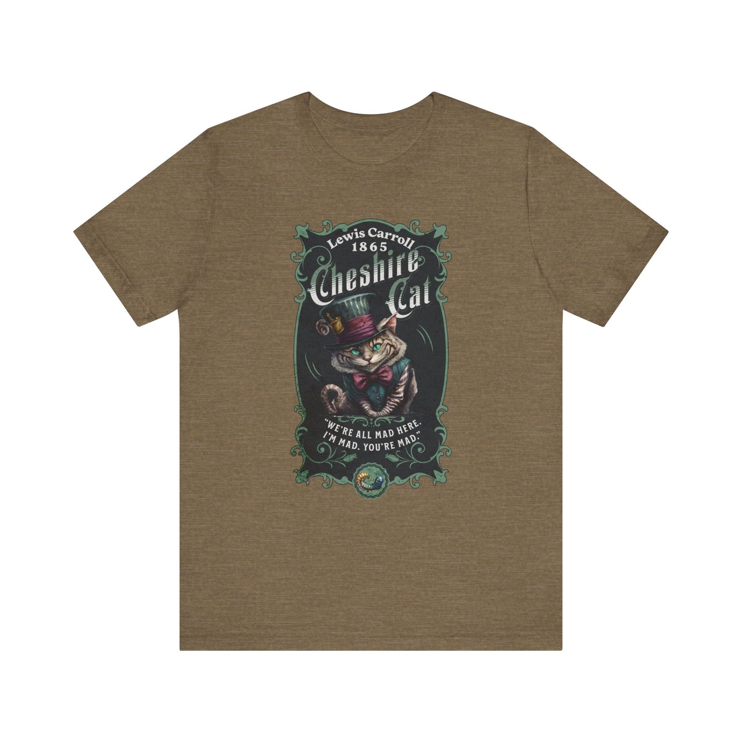 3001 Unisex Jersey Short Sleeve Tee Alice in Wonderland T-Shirt Printify Heather Olive S