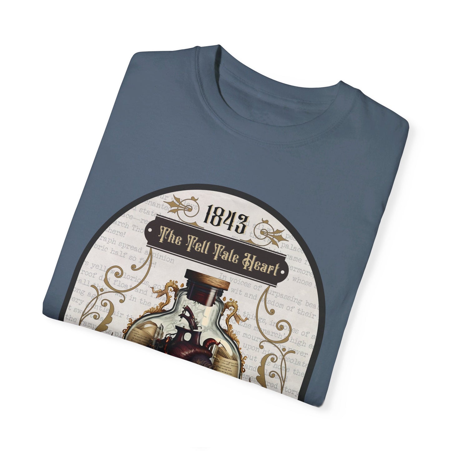 Edgar Allan Poe Shirt, The Tell Tale Heart Tee, Book, Reading Lover Shirt, Halloween, Gothic, Light Academia Gifts, Comfort Colours TShirt T-Shirt Printify