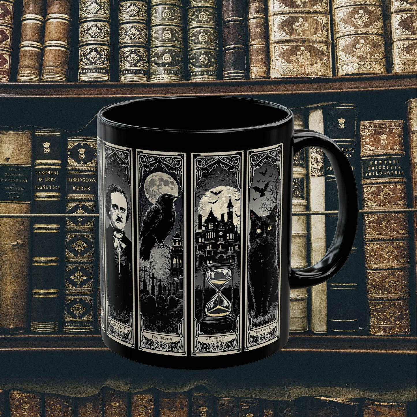 Edgar Allan Poe Mug Gothic Literary Gift For Book Lover Dark Academia Macabre Fall Coffee Cup Halloween Poetember Party Gift For Bookclub Mug Printify