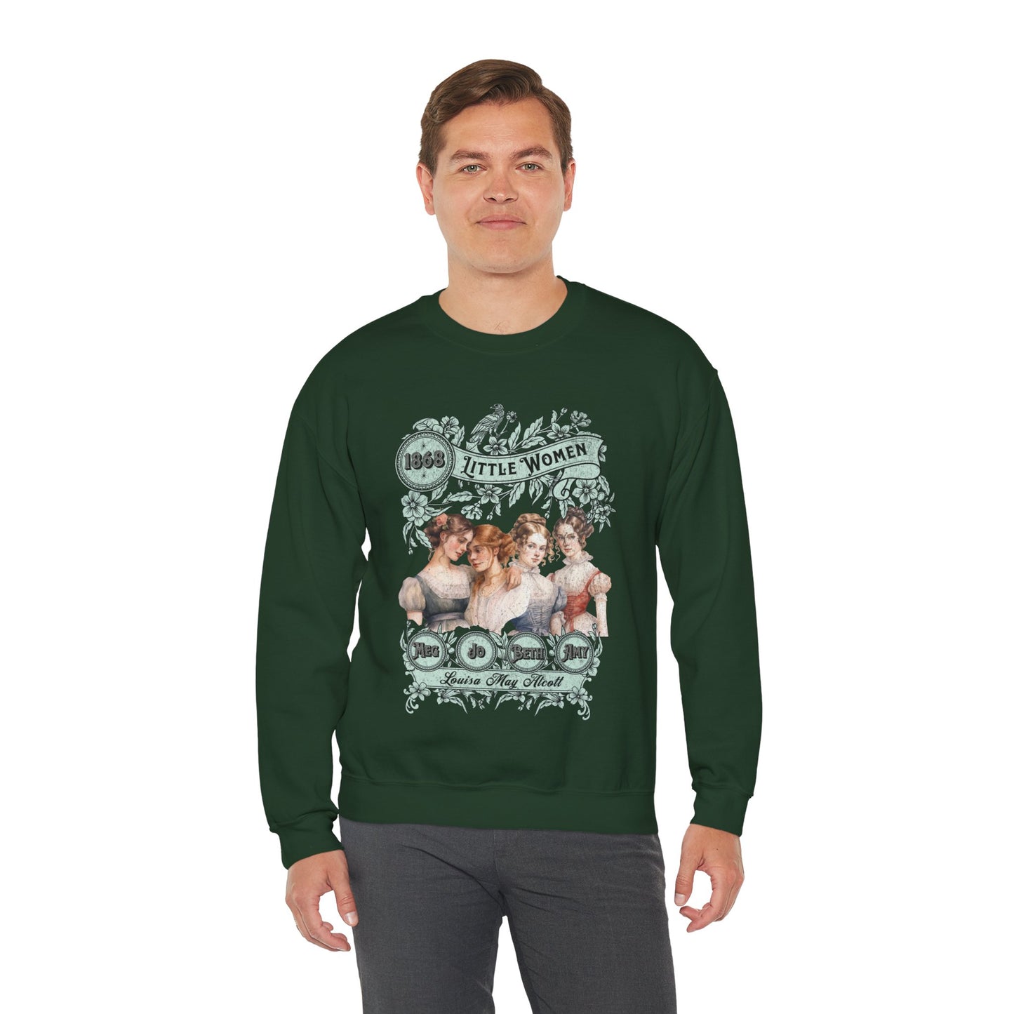 Little Women Sweatshirt, Louisa May Alcott Historical Romance Sweater, Bookish Literary Fan Art Gift, Gift for Her, Bookclub Crewneck Shirt Sweatshirt Printify