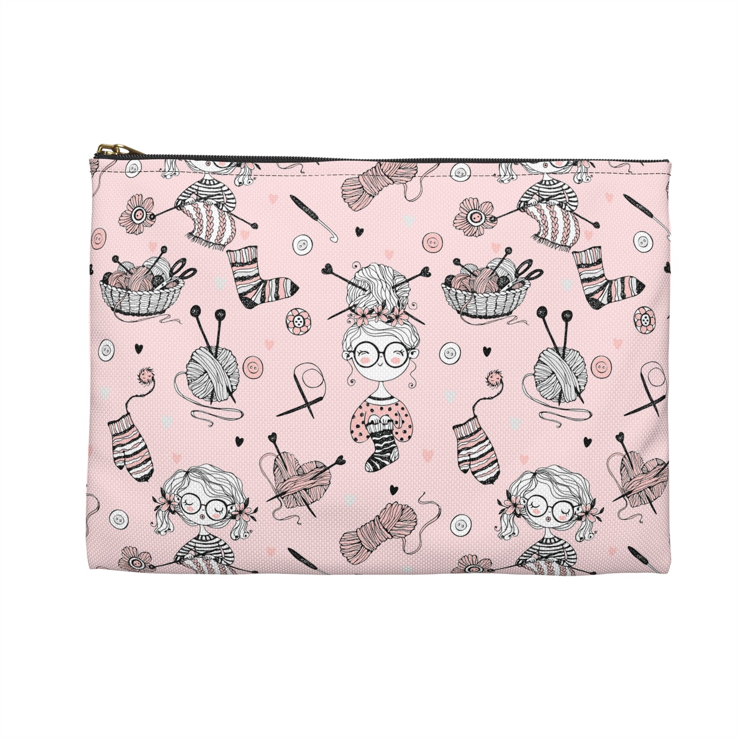 Crochet, Knitting or Crafting Accessory Pouch, Crochet Gift, Knitting Gift, Craft Organization or Storage Bag or Pouch. Bags Printify