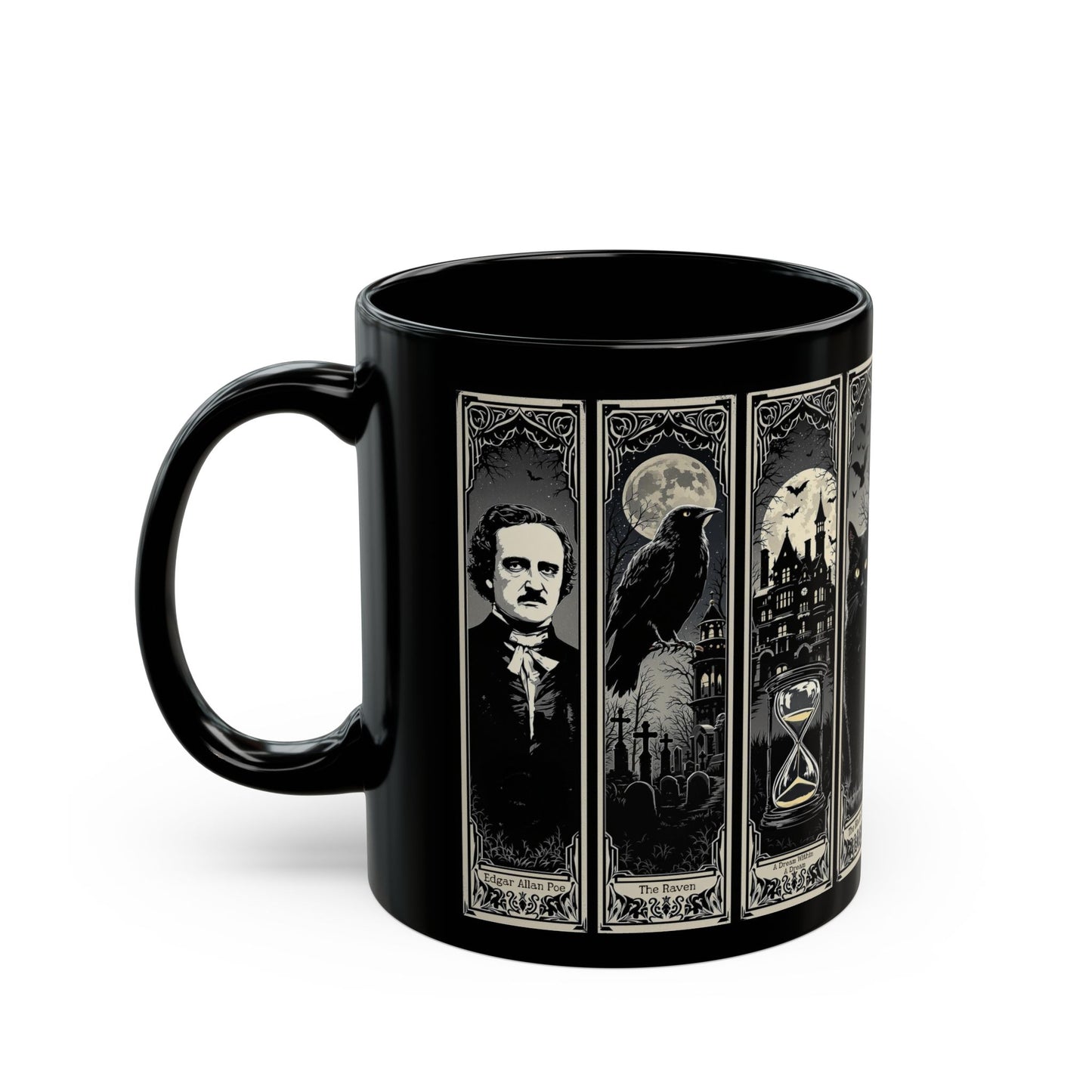 Edgar Allan Poe Mug Gothic Literary Gift For Book Lover Dark Academia Macabre Fall Coffee Cup Halloween Poetember Party Gift For Bookclub Mug Printify