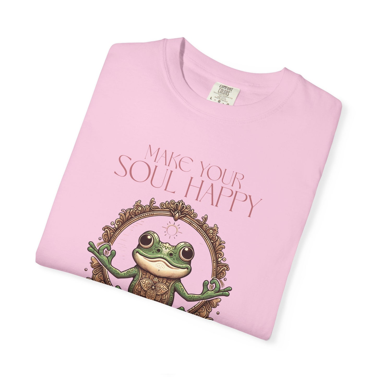 Pink Yoga Frog Make Your Soul Happy Unisex T-Shirt, Casual Wear, Highlander Fan Gift,