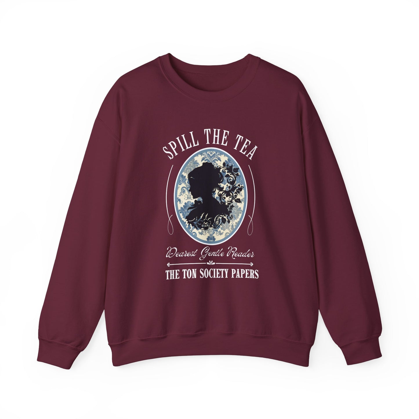 Dearest Gentle Reader Sweatshirt Regency England Ton Society Papers Gift Bridgerton Fan Historical Drama Romance Reader Gift Bookclub Gift Sweatshirt Printify S Maroon