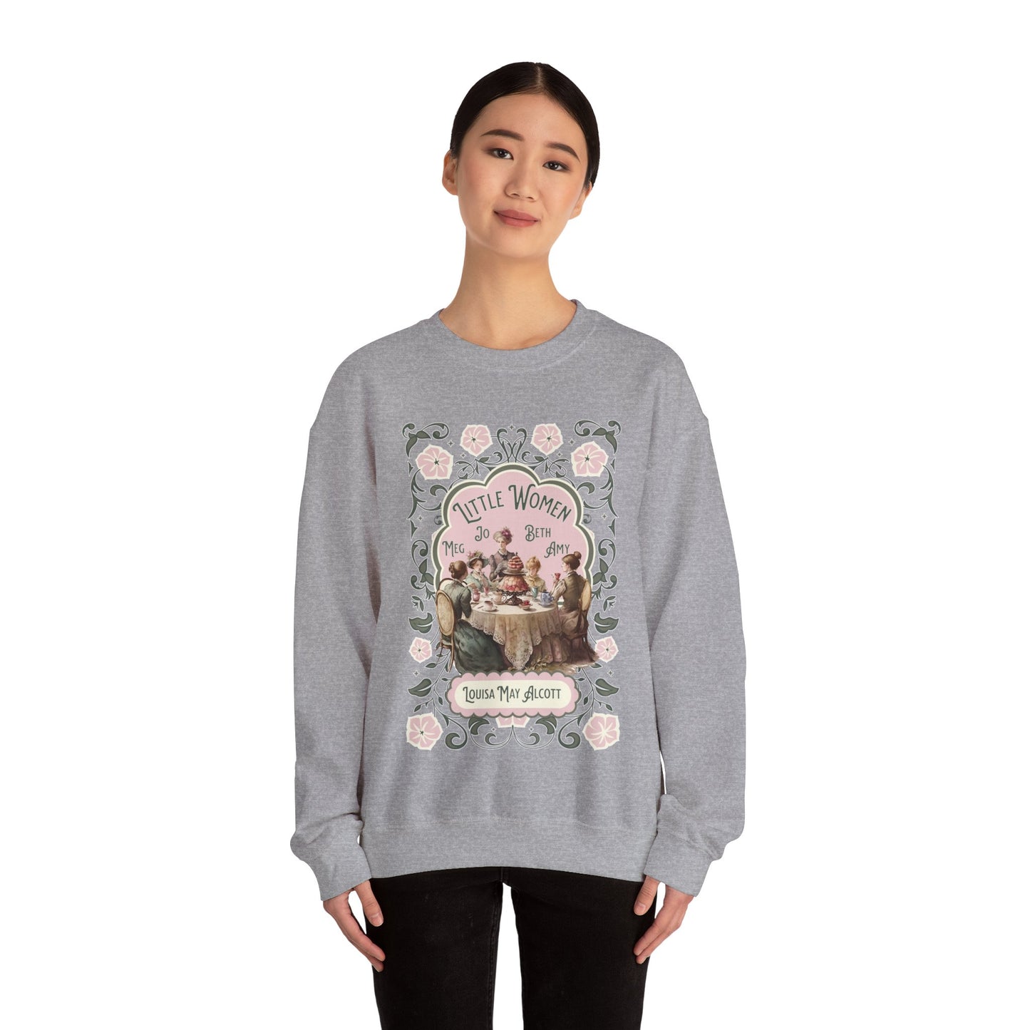 Little Women Sweatshirt, Louisa May Alcott Historical Romance Sweater, Bookish Literary Fan Art Gift, Gift for Her, Bookclub Crewneck Shirt Sweatshirt Printify