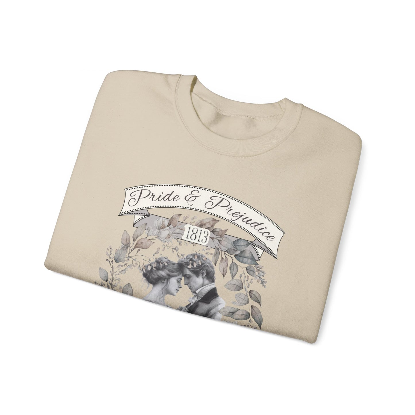 Jane Austen Sweatshirt, Pride & Prejudice Historical Romance Sweater, Bookish Literary Jane Austen Fan Art Gift, Gift for Her, Readers, Sweatshirt Printify