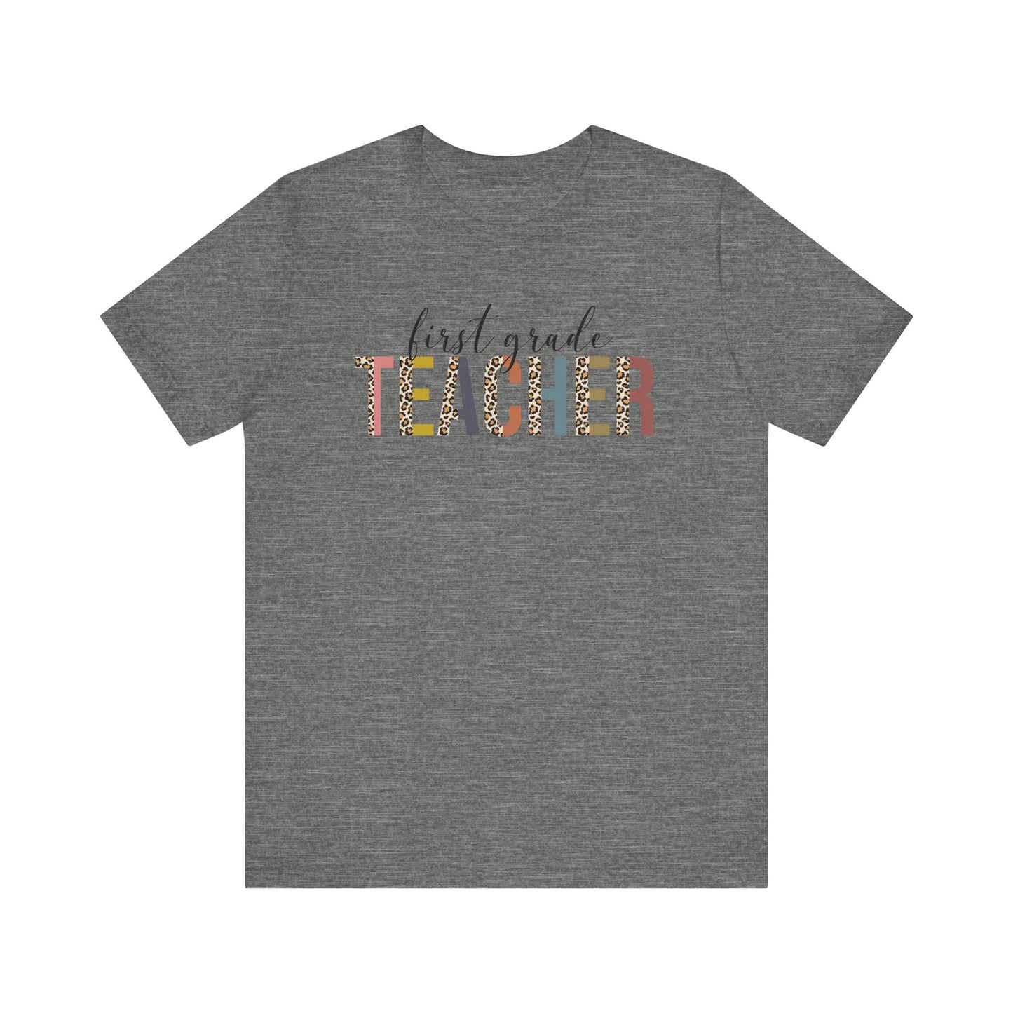 Cute Teacher TShirt Gift, Education Tee, Elementary School Teacher Appreciation, Funny Back To School Shirt, Teacher T-Shirt, Teacher Tee T-Shirt Printify Deep Heather XS