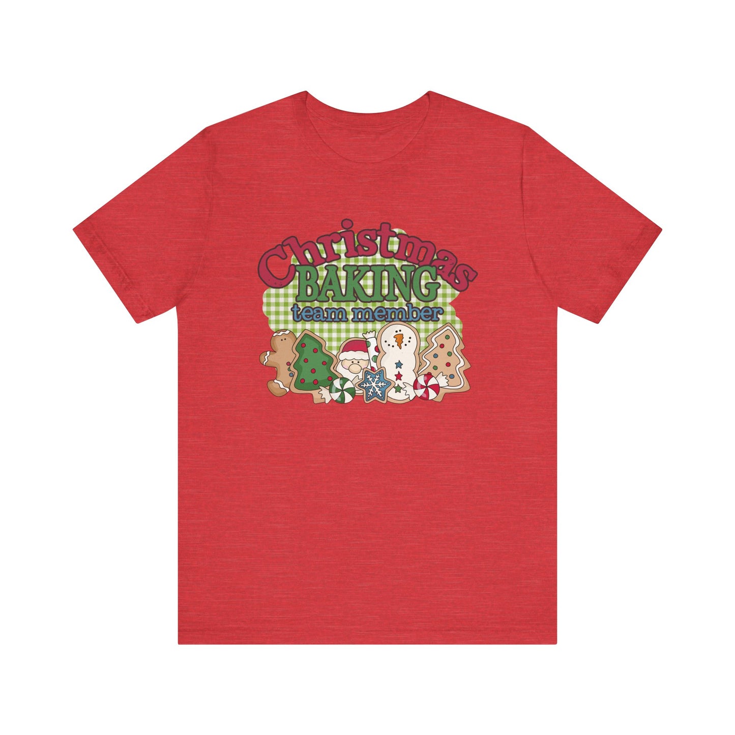 Christmas Baking Team Shirt, Christmas Baking Crew Matching TShirt, Christmas Baking Shirt, Women's Christmas Shirts, Christmas Cookie Crew T-Shirt Printify Heather Red XS