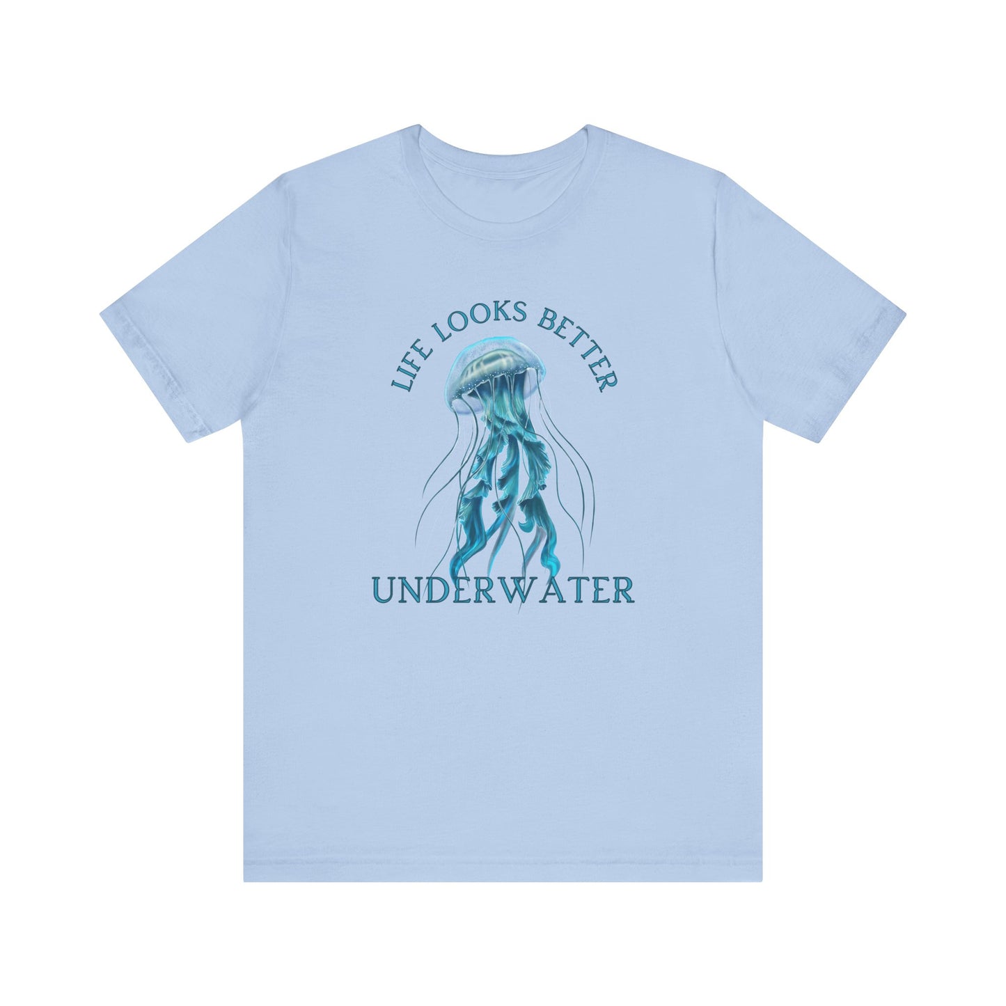 Scuba Diving Gift, Snorkel Tee, Scuba Diving Shirt, Scuba Diver Gift, Ocean Lover TShirt, Gifts For Scuba Divers, Diving Shirt Water Fun Te T-Shirt Printify Baby Blue XS