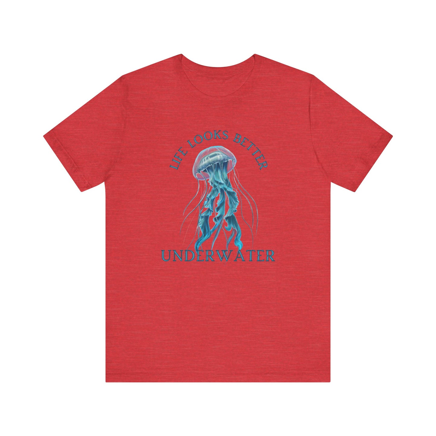Scuba Diving Gift, Snorkel Tee, Scuba Diving Shirt, Scuba Diver Gift, Ocean Lover TShirt, Gifts For Scuba Divers, Diving Shirt Water Fun Te T-Shirt Printify Heather Red XS