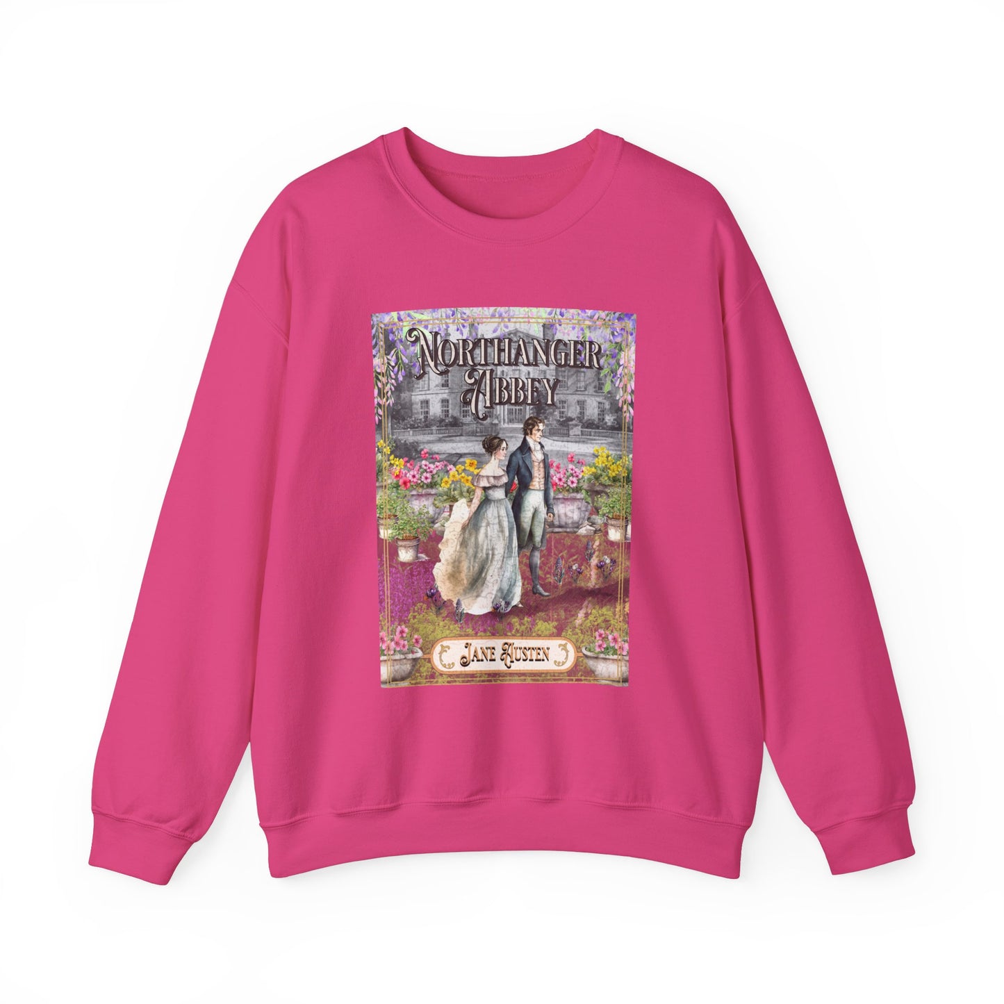 Jane Austen Sweatshirt, Northanger Abbey Historical Romance Sweater, Bookish Literary Jane Austen Fan Art Gift, Gift for Her, Bookclub Shirt Sweatshirt Printify S Heliconia