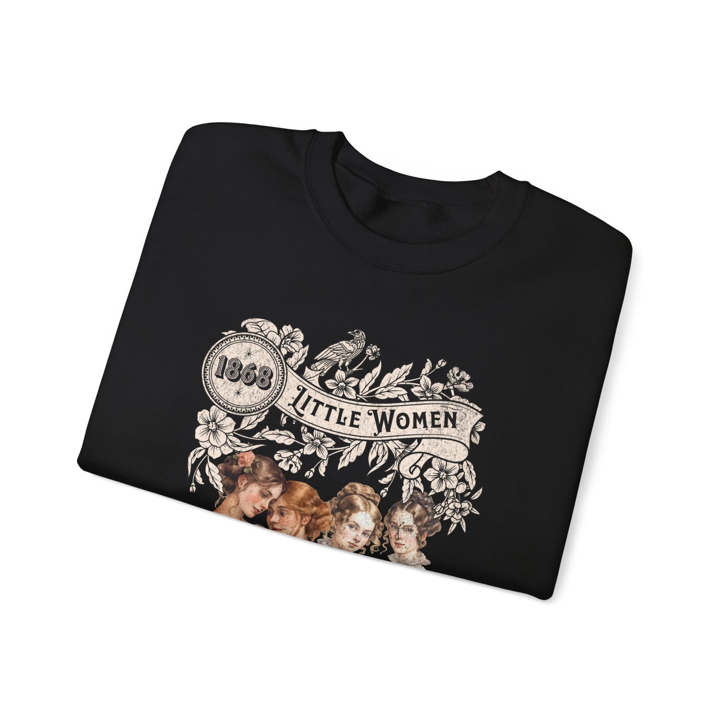 Little Women Sweatshirt, Louisa May Alcott Historical Romance Sweater, Bookish Literary Fan Art Gift, Gift for Her, Bookclub Crewneck Shirt Sweatshirt Printify