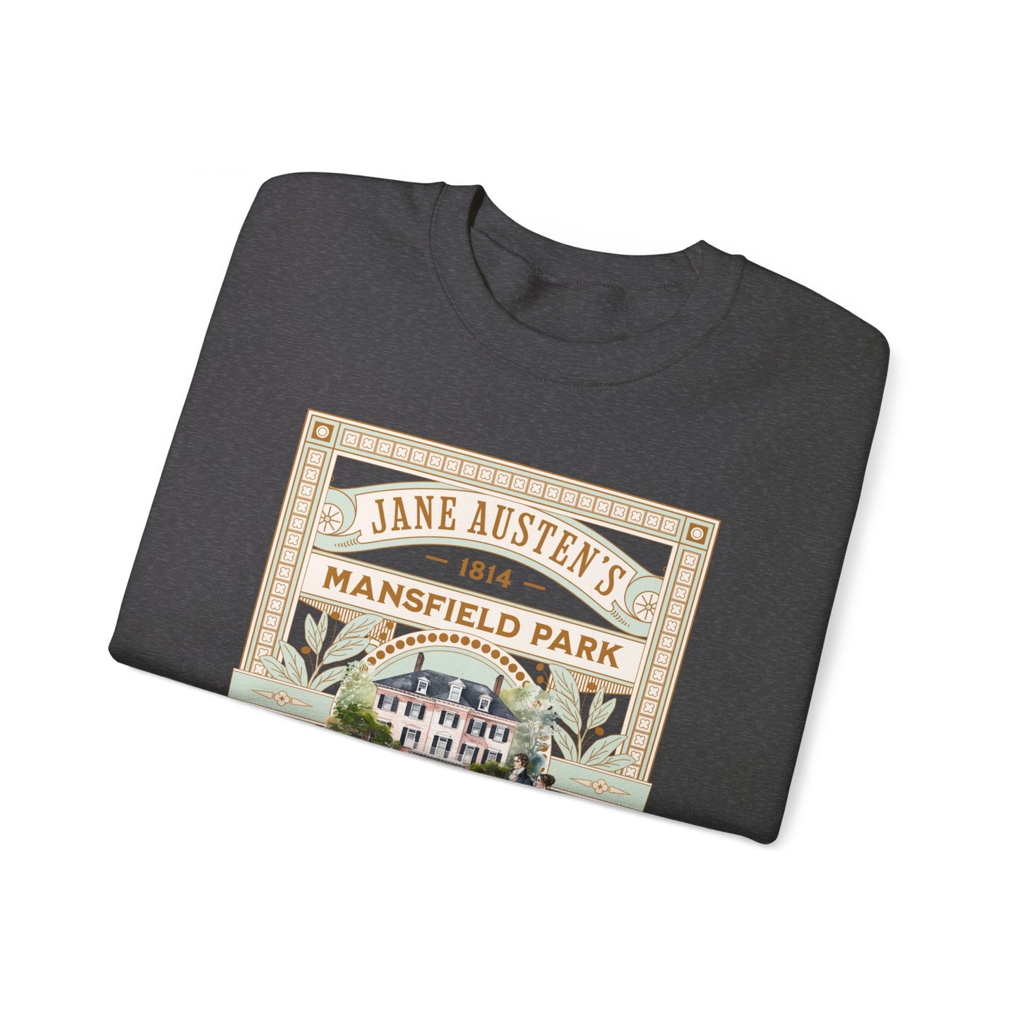 Jane Austen Sweatshirt, Mansfield Park Historical Romance Sweater, Bookish Literary Jane Austen Fan Art Gift, Gift for Her, Readers, Sweatshirt Printify