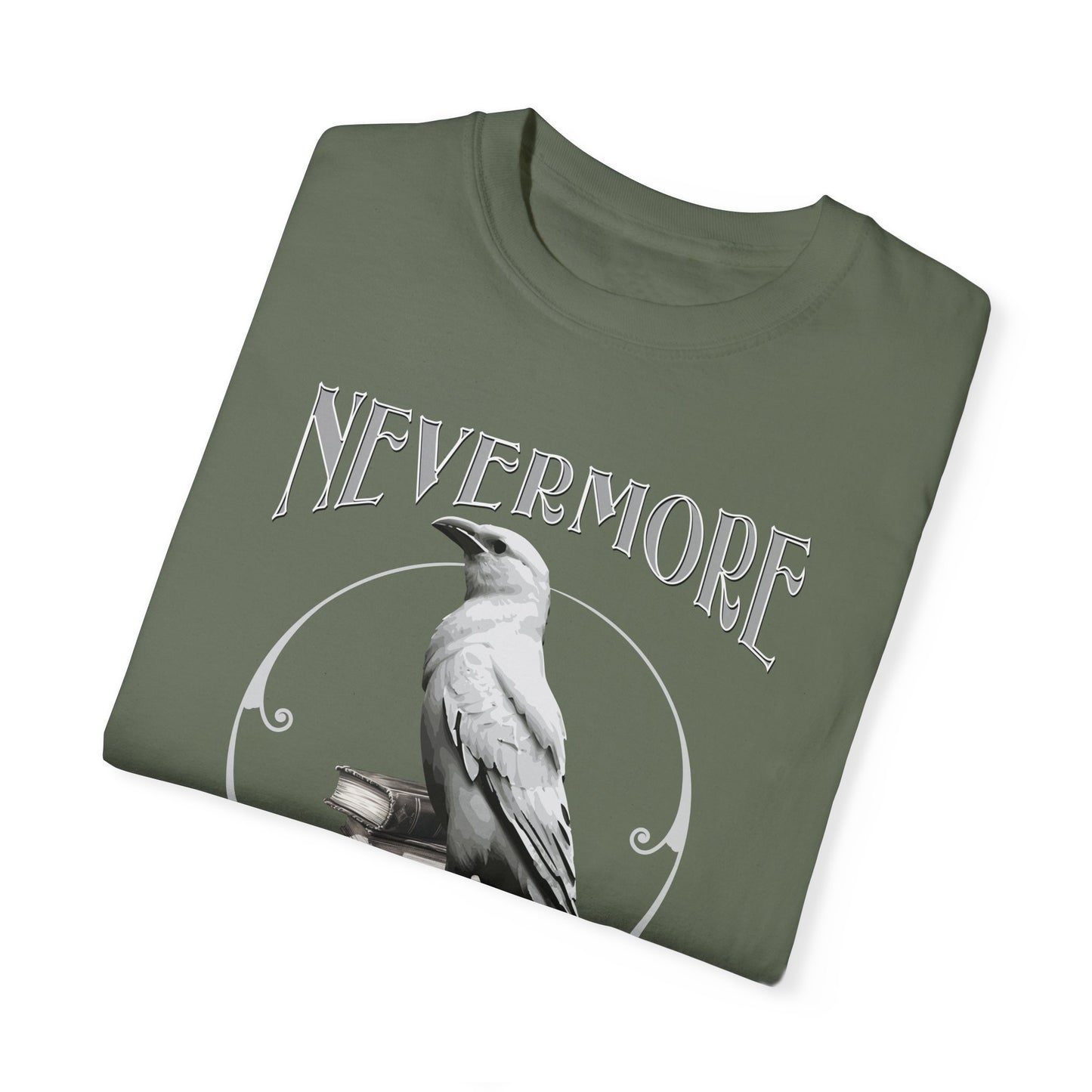 Edgar Allan Poe The White Raven Unisex Garment-Dyed T-shirt T-Shirt Printify