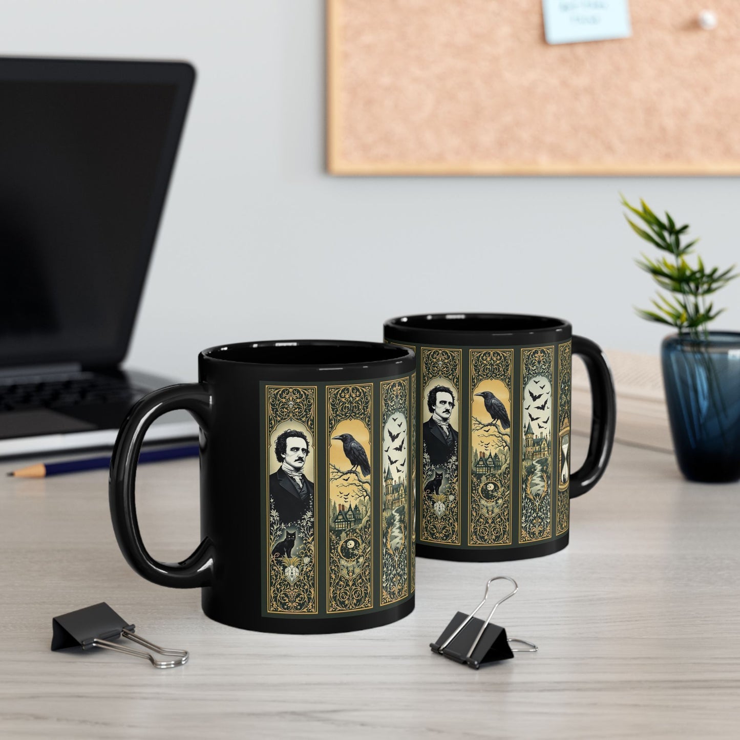 Edgar Allan Poe Mug Gothic Literary Gift For Book Lover Dark Academia Macabre Fall Coffee Cup Halloween Poetember Party Gift For Bookclub Mug Printify
