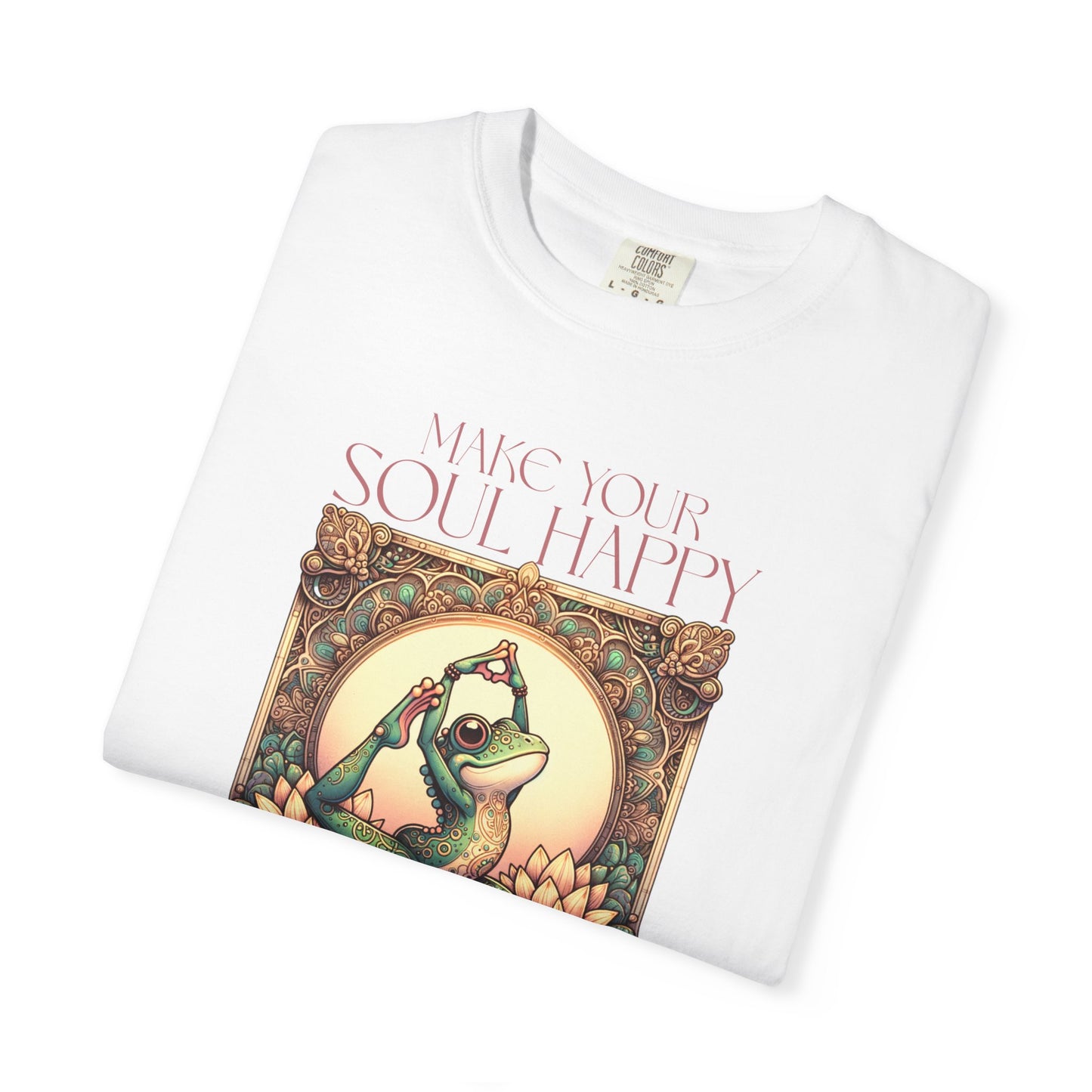Yoga Frog Make Your Soul Happy Unisex T-Shirt, Casual Wear, Highlander Fan Gift, T-Shirt Printify