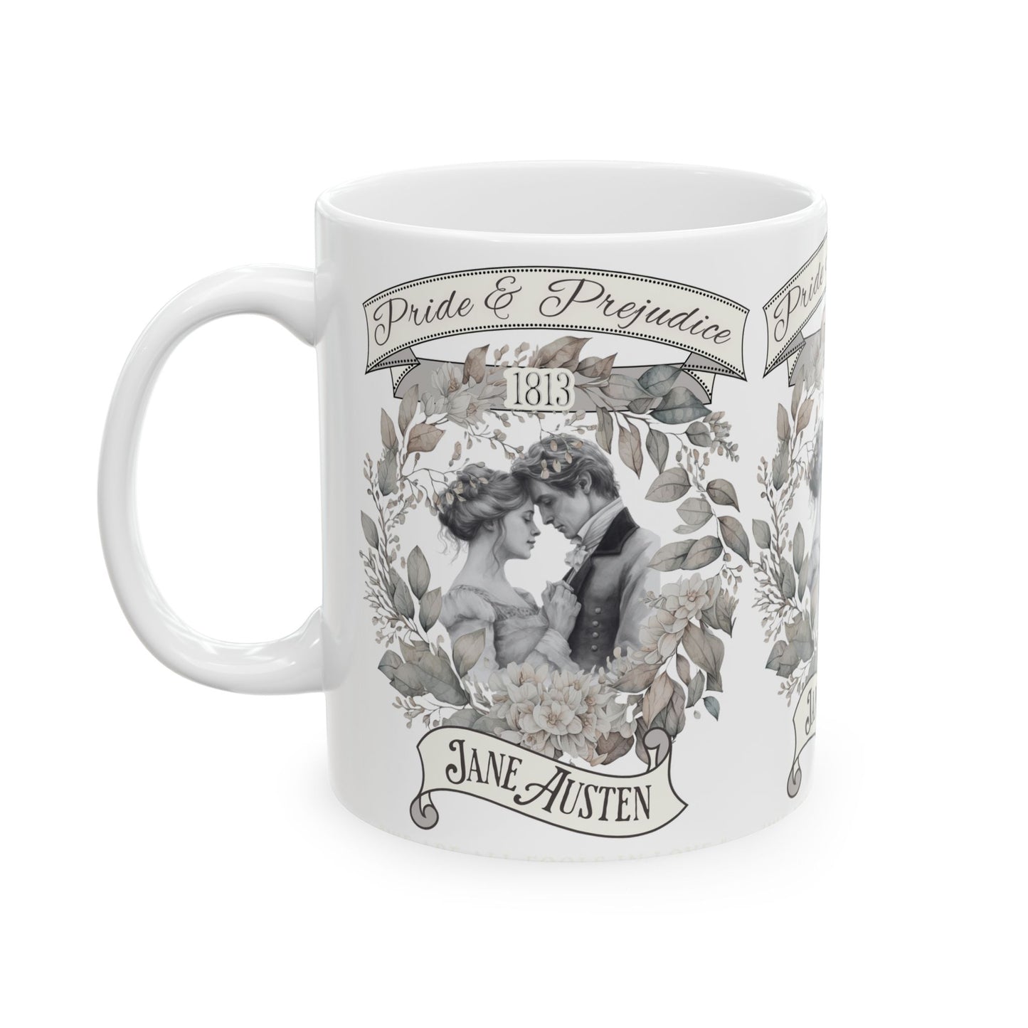 Pride And Prejudice Coffee Mug Jane Austen Historical Romance Reader Gift Bookish Gift for Her Bookclub Gift Birthday Christmas For Her BFF Mug Printify
