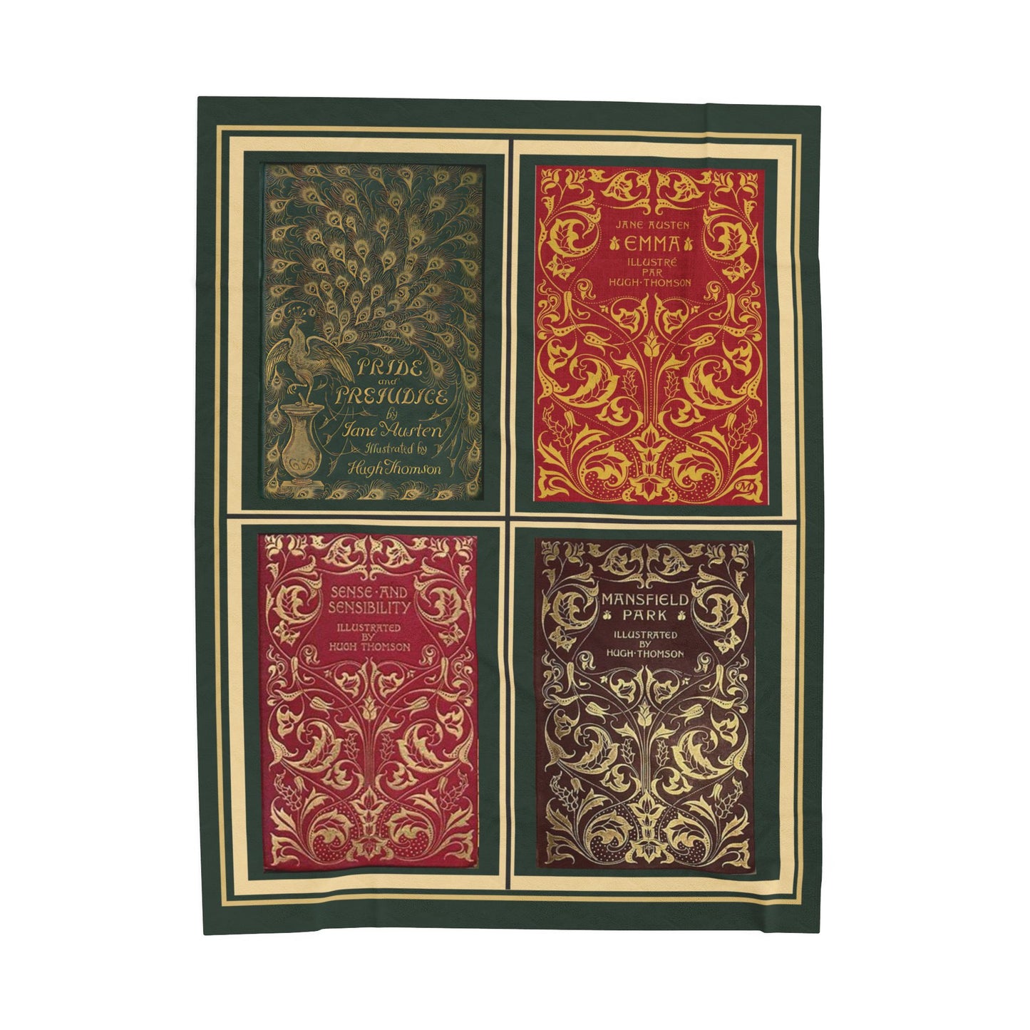 Jane Austen First Edition Literary Velveteen Blanket - Perfect for Book Lovers, Gifts for Sisters, Home Decor, Reading Nook, Cozy Nights All Over Prints Printify 60" × 80"