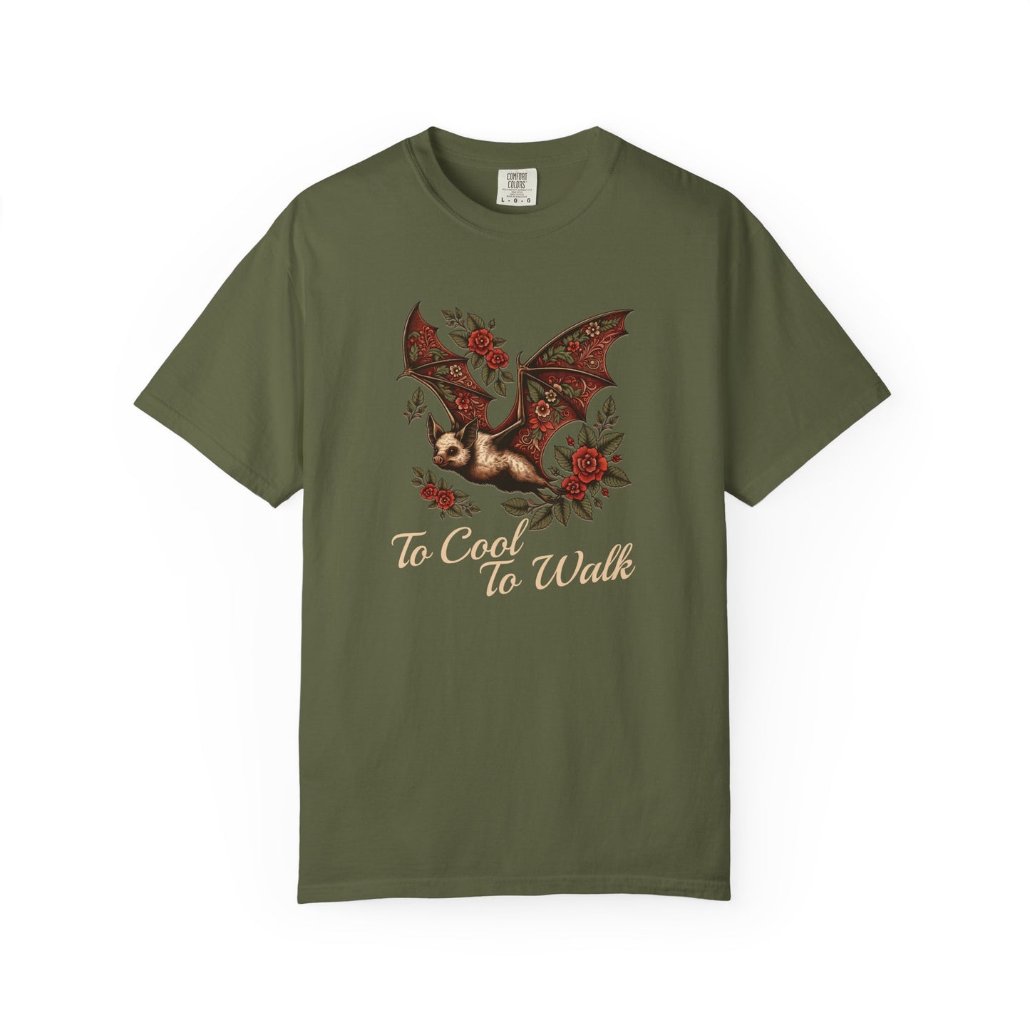 Bat Retro Goth TShirt Vintage Grunge Style Bat Shirt For Halloween Party Spooky Vibes Witchy Dark Academia Comfort Colors Oversized Shirt T-Shirt Printify Hemp S