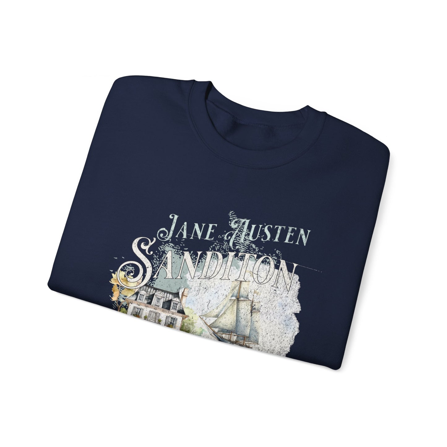Jane Austen Sweatshirt, Sanditon Historical Romance, Bookish Literary Gift, Jane Austen Fan Art Shirt, Gift for Her, Gift for Readers, Sweatshirt Printify