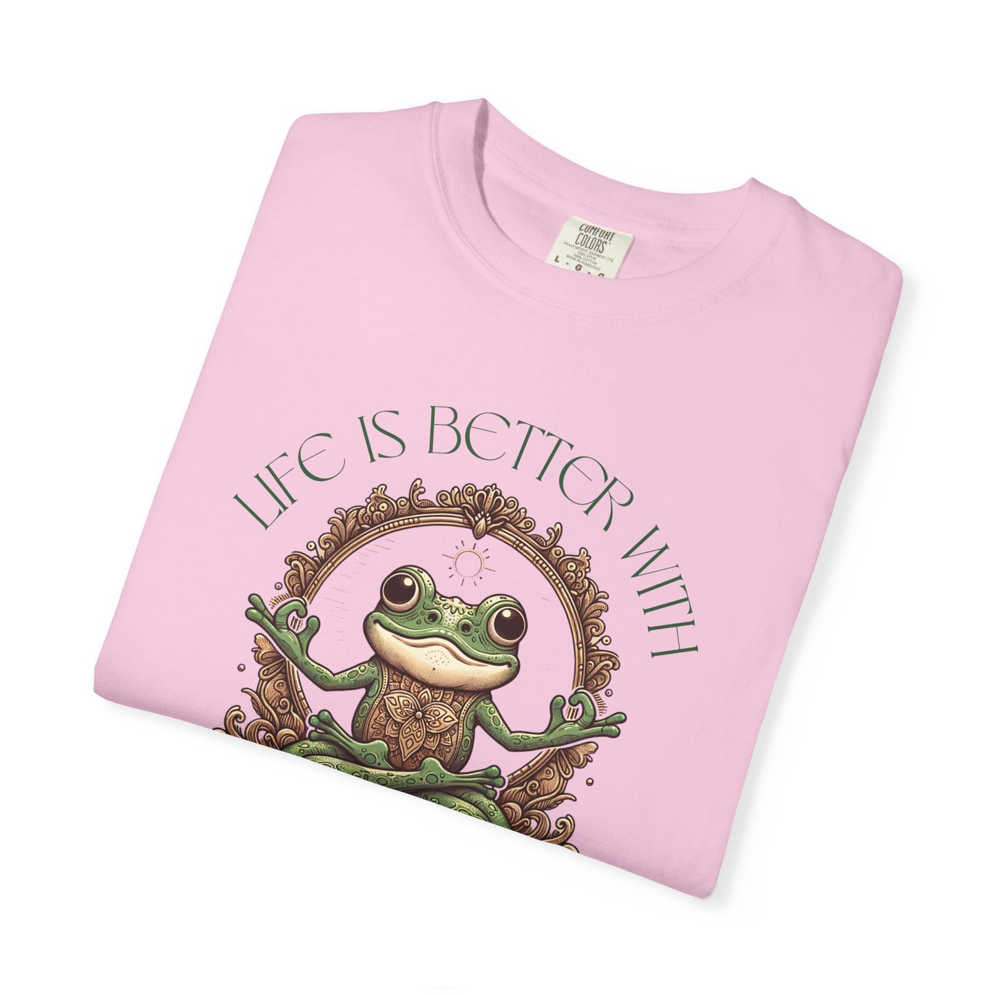 Green Yoga Frog Life Is Better With Yoga Unisex T-Shirt, Casual Wear, Highlander Fan Gift,