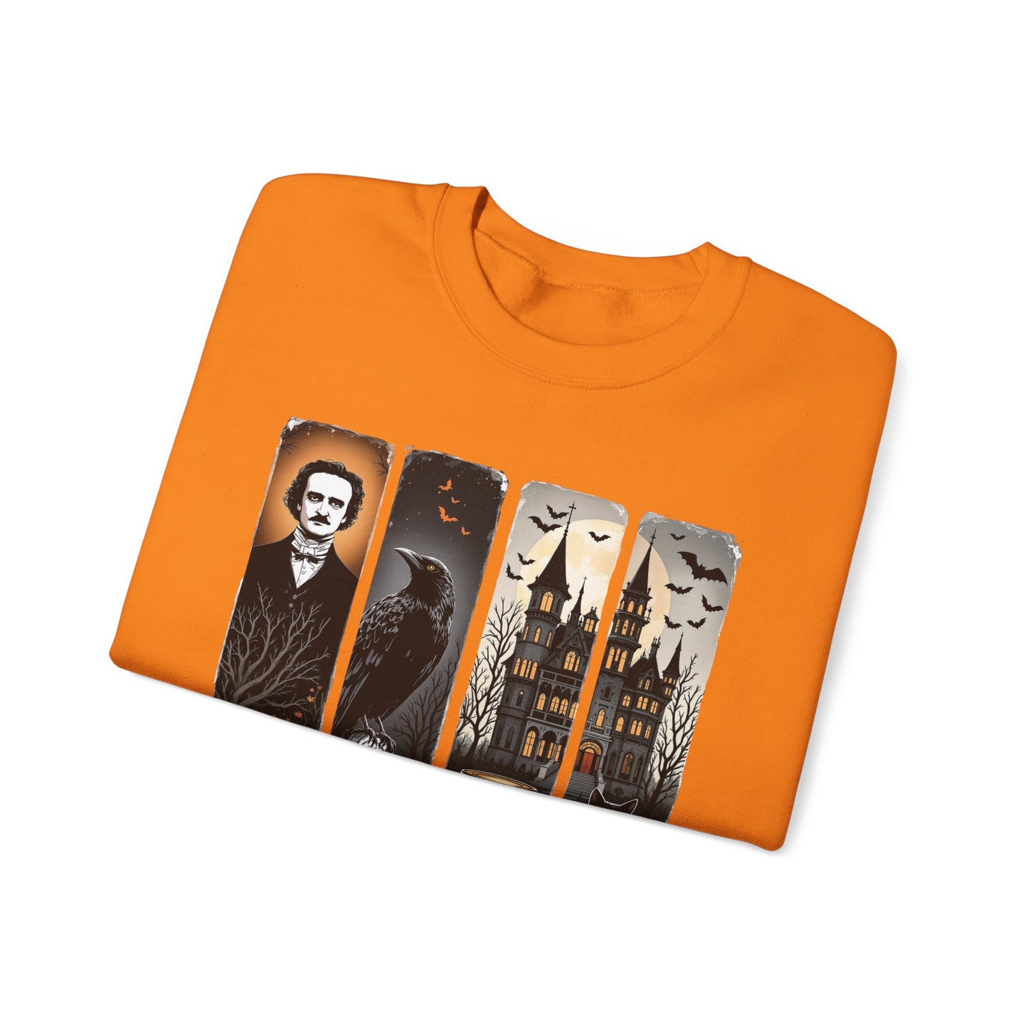 Edgar Allan Poe Sweatshirt The Raven Nevermore Gothic Horror Sweater Dark Academia Macabre Halloween Gift for Book Lovers Birthday Christmas